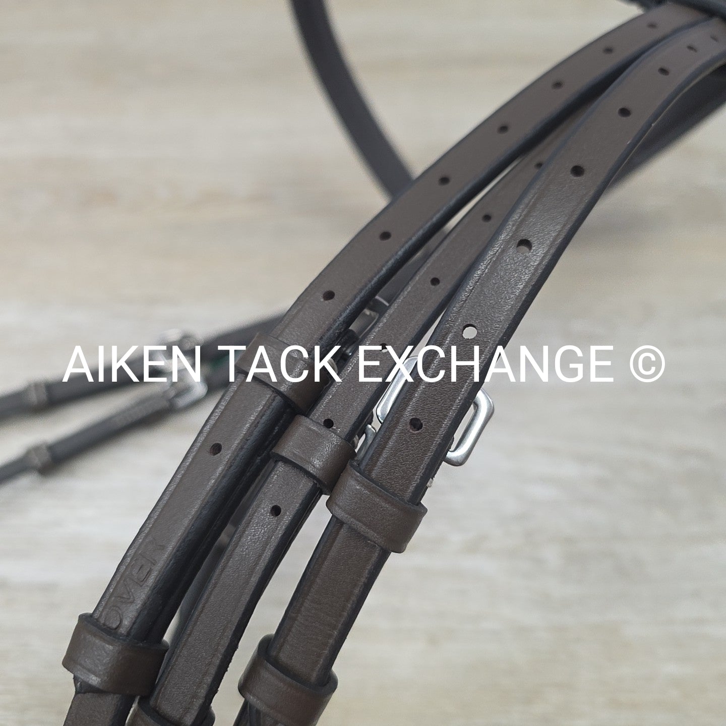 HDR Pro Mono Crown Flash Bridle with Rubber Reins, Havana, Oversize