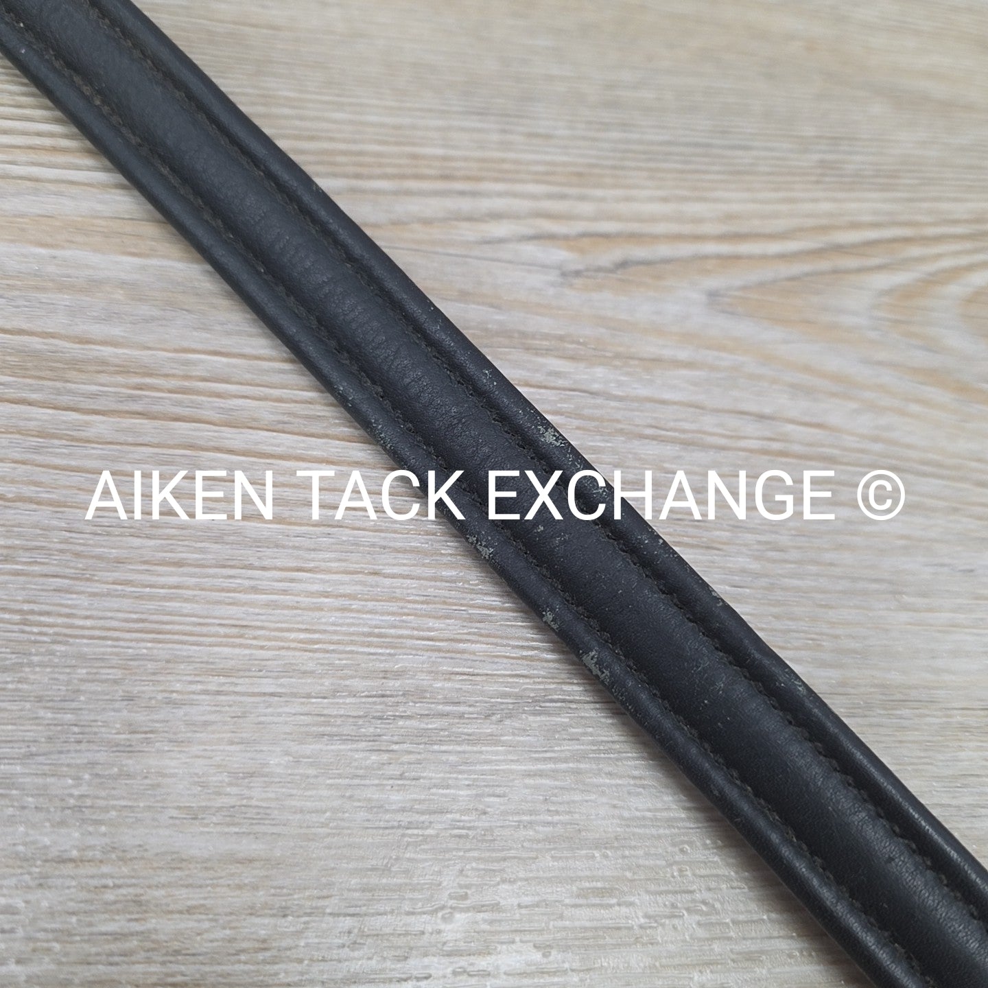 Padded Plain Raised Browband, Black, 15"