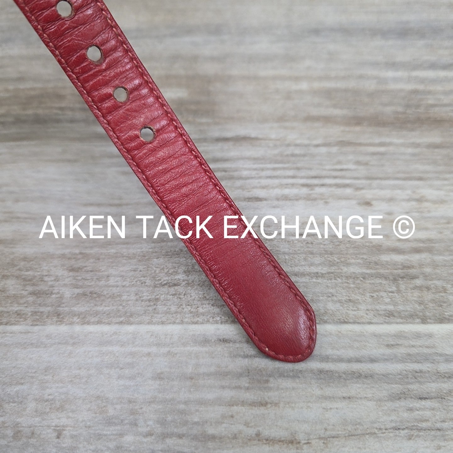 Coach Leather Red Grommet Dog Collar, Size Small