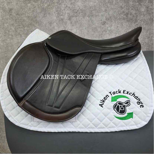 Royal Heritage Emile Close Contact Jump Saddle, 18.5"/19" Seat, Spectrum Adjustable Tree, Wool Flocked Panels