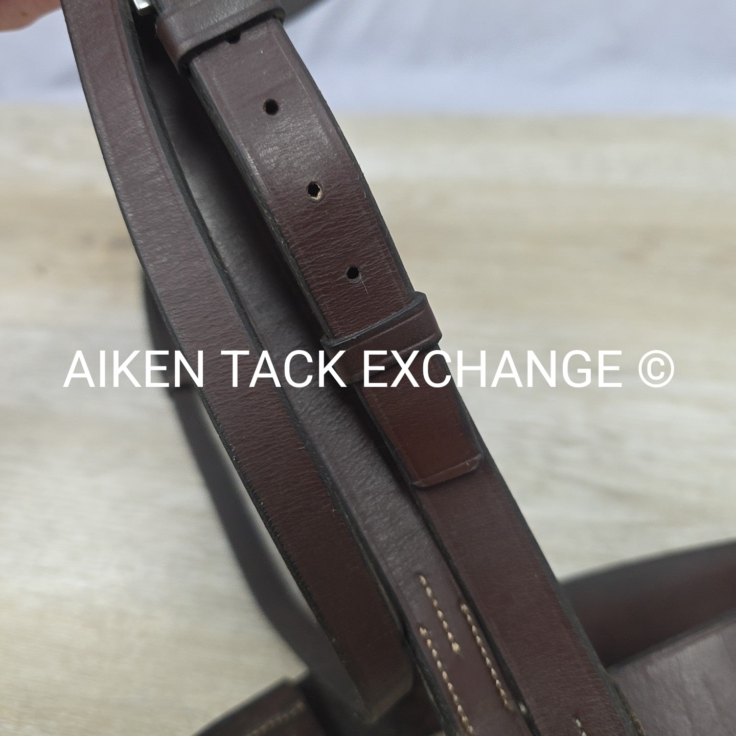 Horse Country First Flight Flat Hunt Bridle, No Reins, Brown, Size Cob
