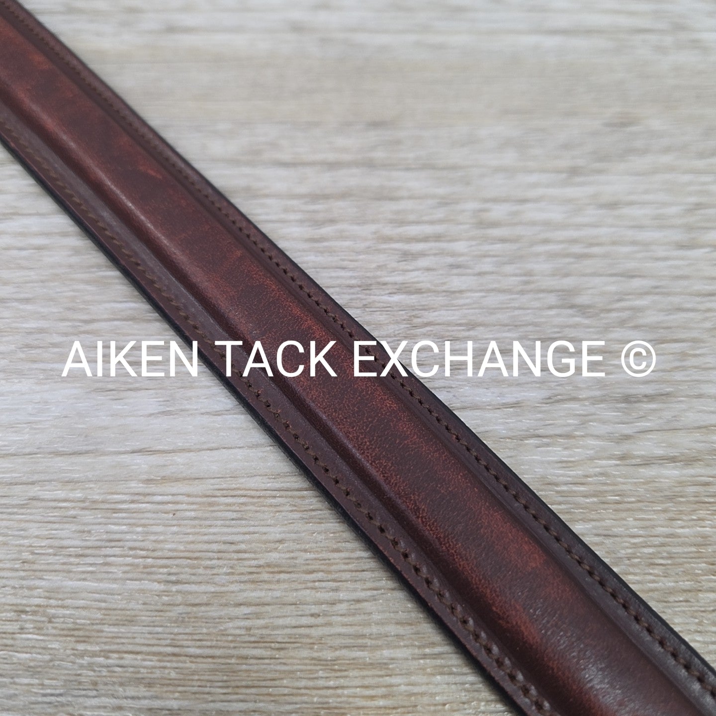 Raised Leather Belt, Brown, 32