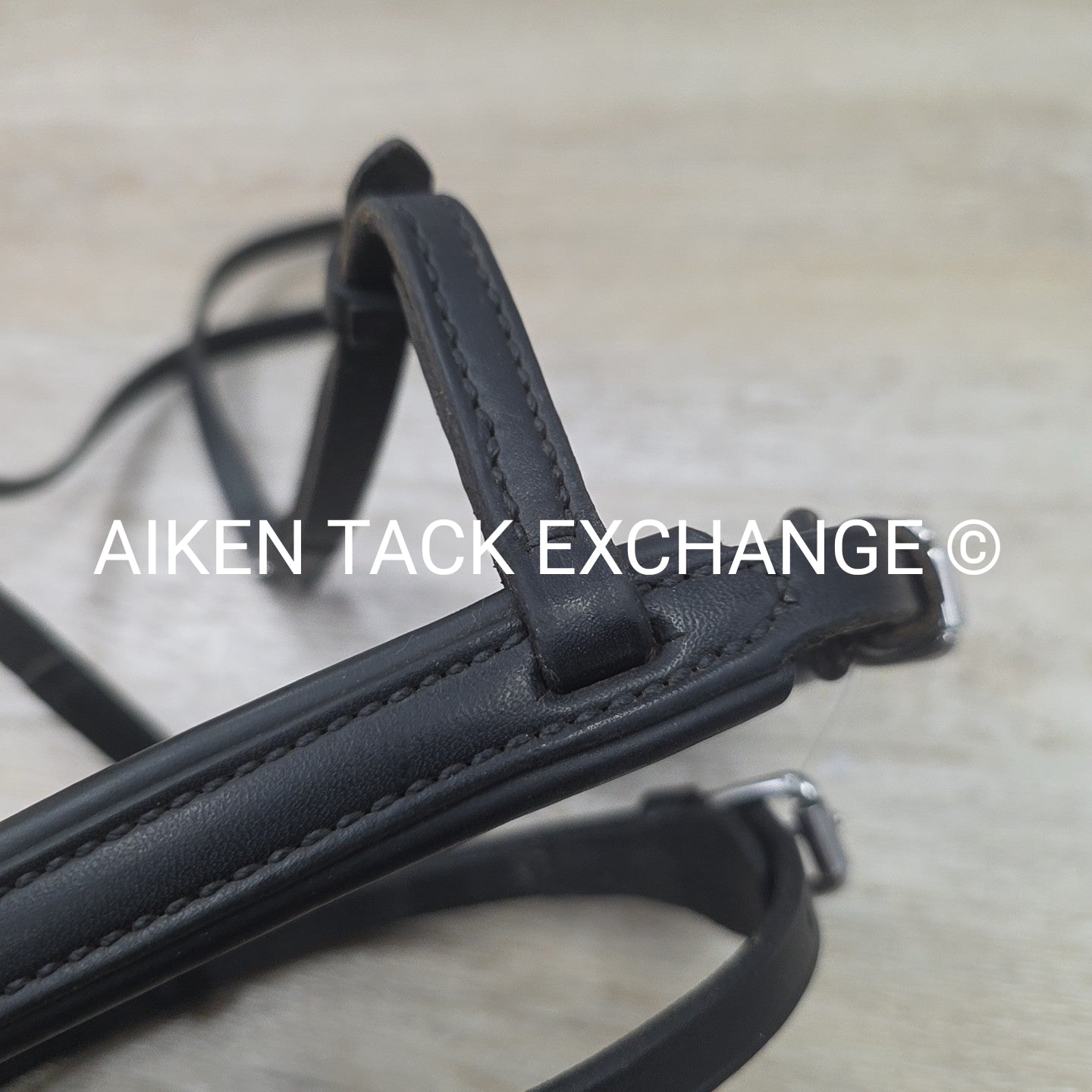 Nunn Finer Padded Plain Flash Noseband, Black, Oversize