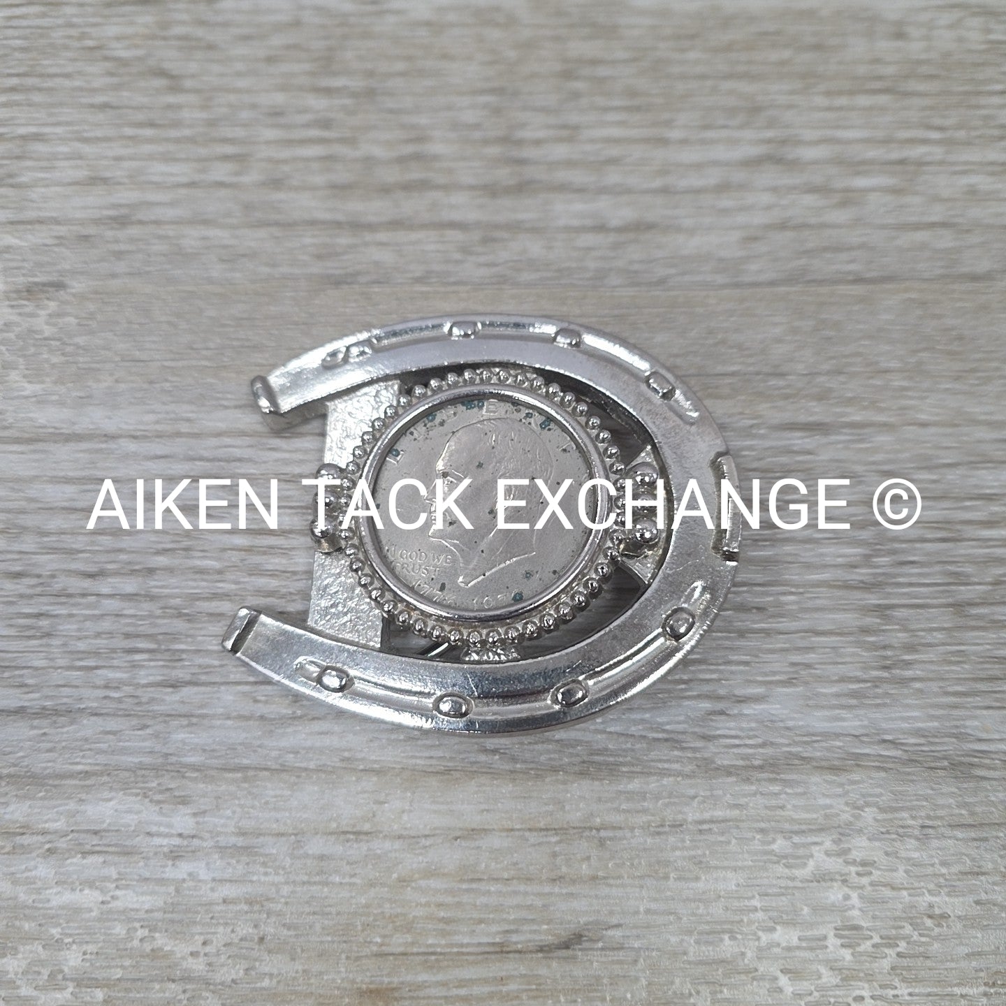 Eisenhower Dollar Horseshoe Belt Buckle