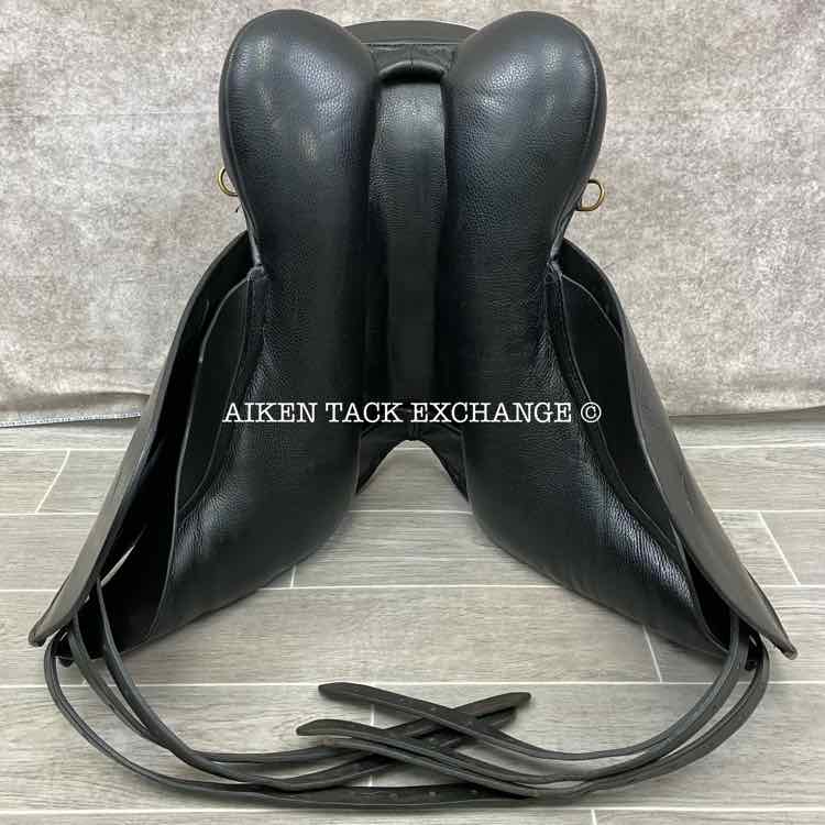 **SOLD** 2014 JRD Alvina Dressage Saddle, 18" Seat, Short Flap, Wide Tree, Wool Flocked Panels
