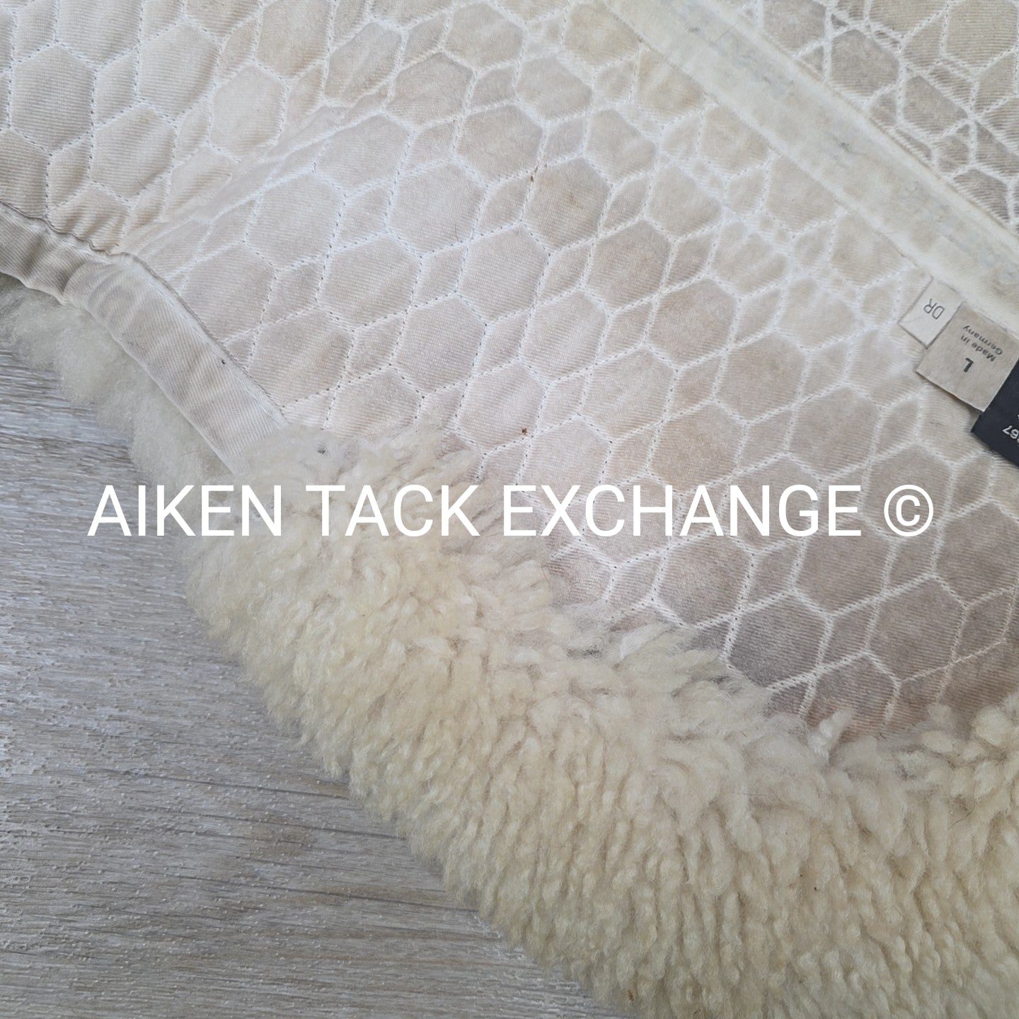 Mattes Platinum Dressage Sheepskin Half Pad with Rear Trim, Size Large