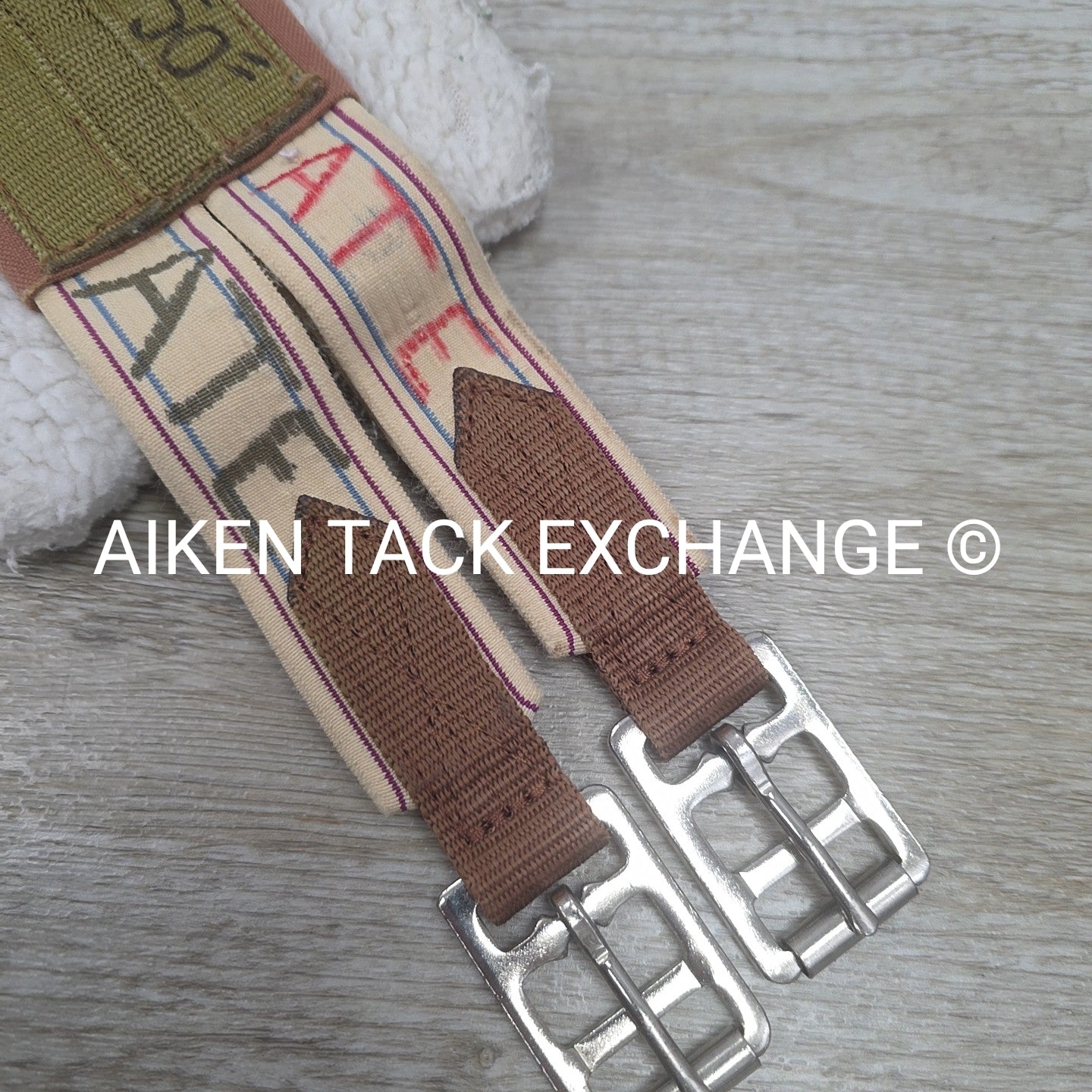 Fleece Double End Elastic Girth, Brown, 50"