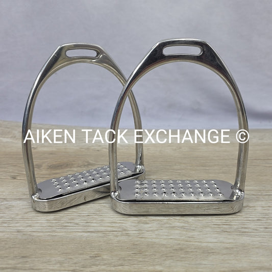 Fillis Stirrup Irons with Cheese Grater Pads, 4.75"
