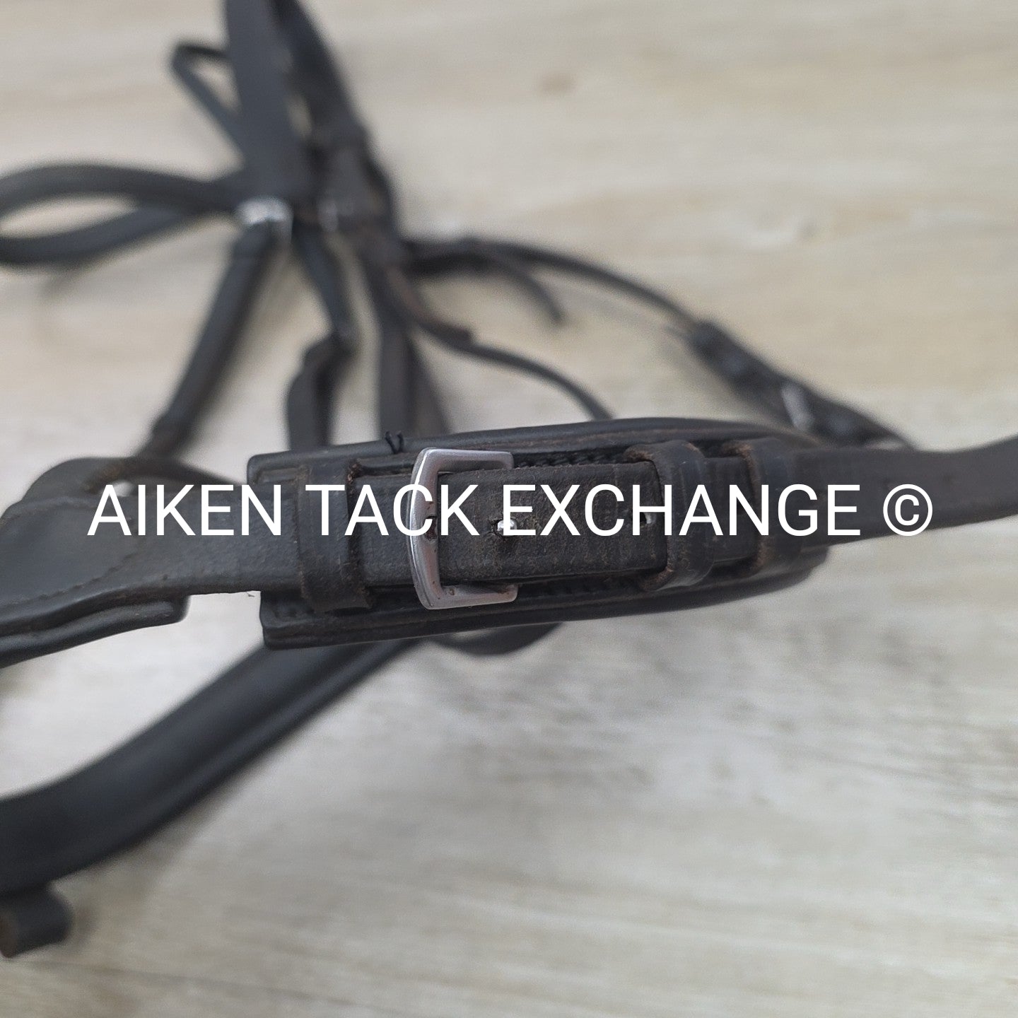 Plain Raised Bridle, Missing Flash Strap, No Reins, Oversize