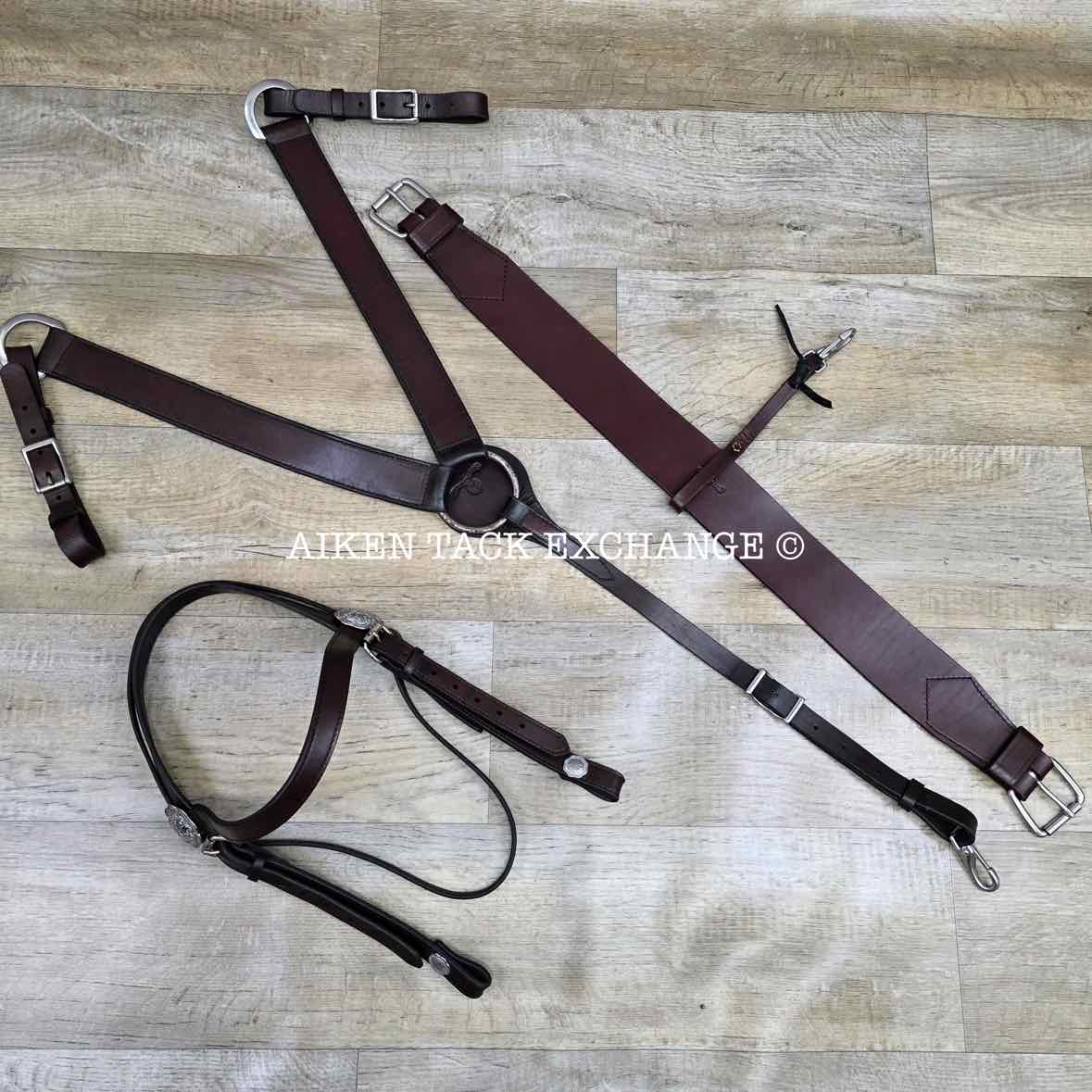 2007 Circle Y 2177 Draft Horse Park & Trail Western Saddle, 16" Seat, Extra Wide Tree, Comes with Matching Tack