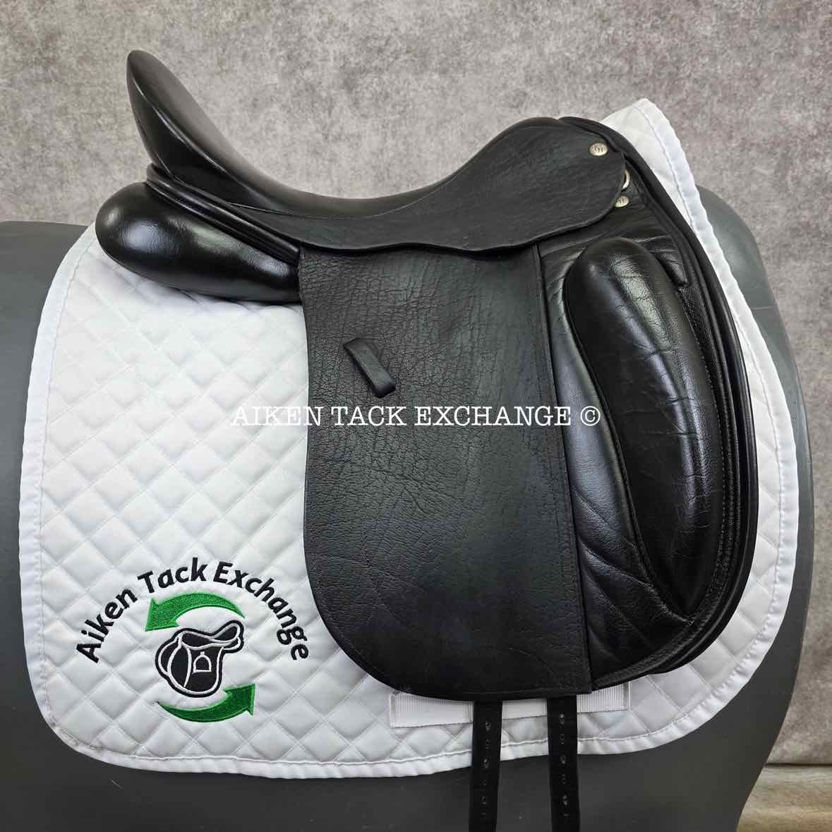 Kay Hastilow Kintbury Dressage Saddle, 18" Seat, Extra Wide Tree, Wool Flocked Panels