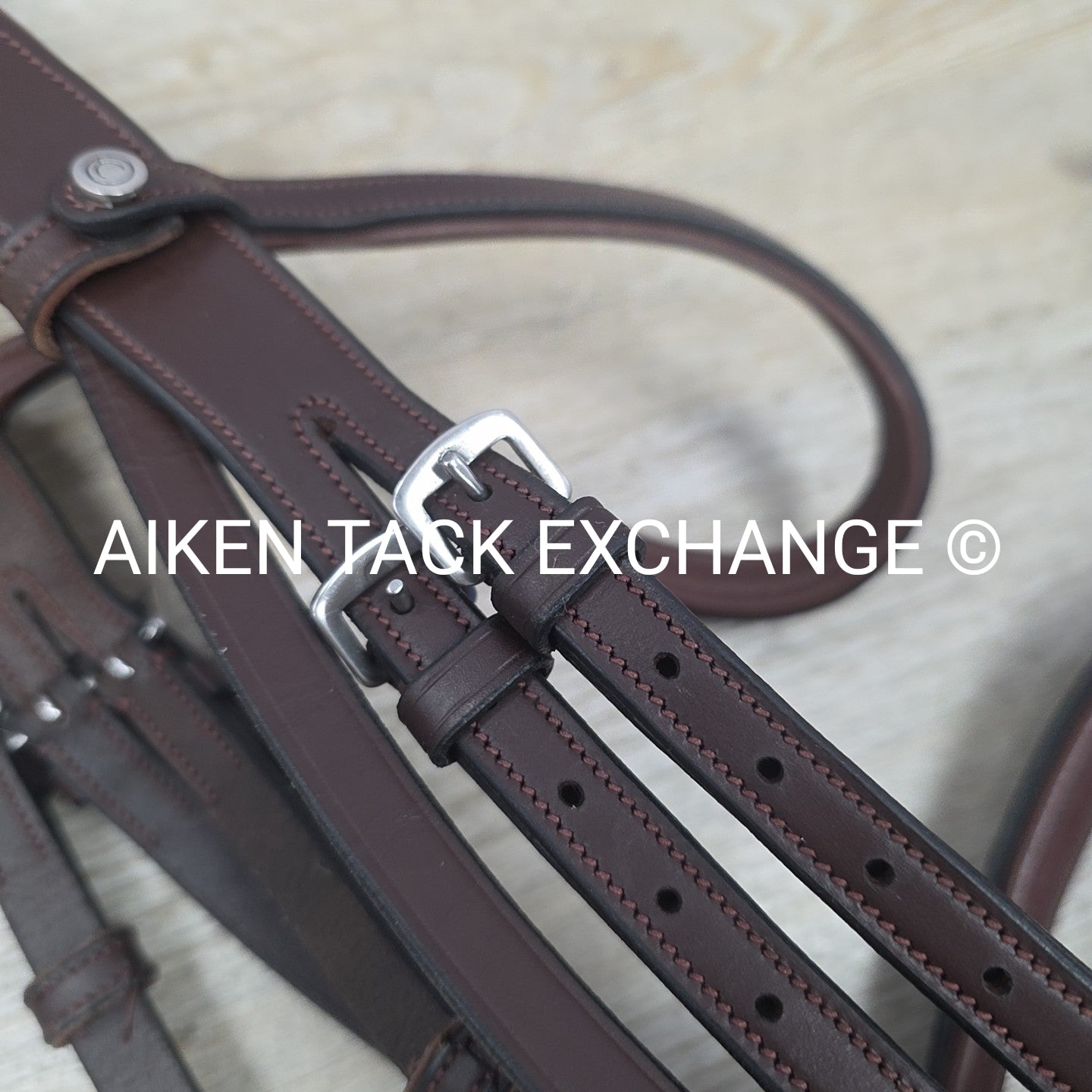 Montar Fair Bridle with Removable Flash, No Reins, Brown, Size Full