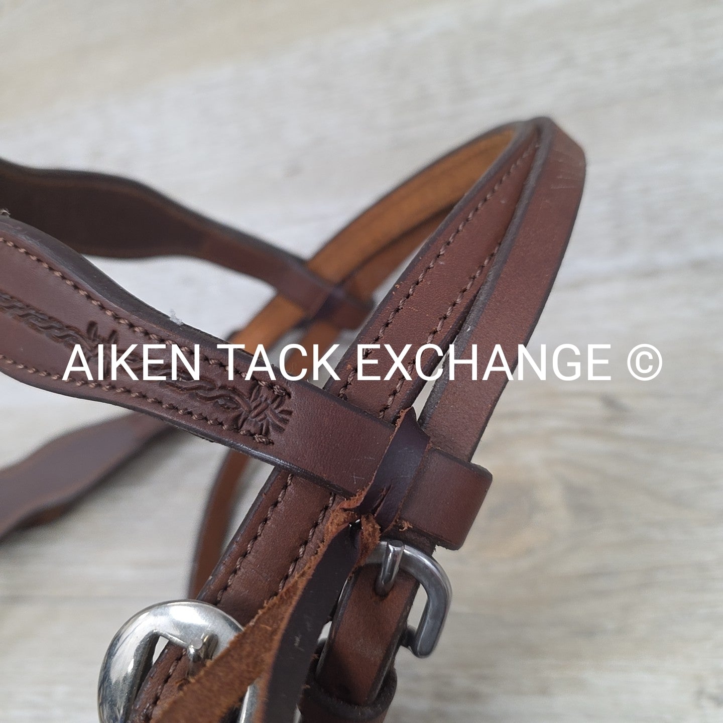 Browband Western Head Stall, Brown, Size Pony