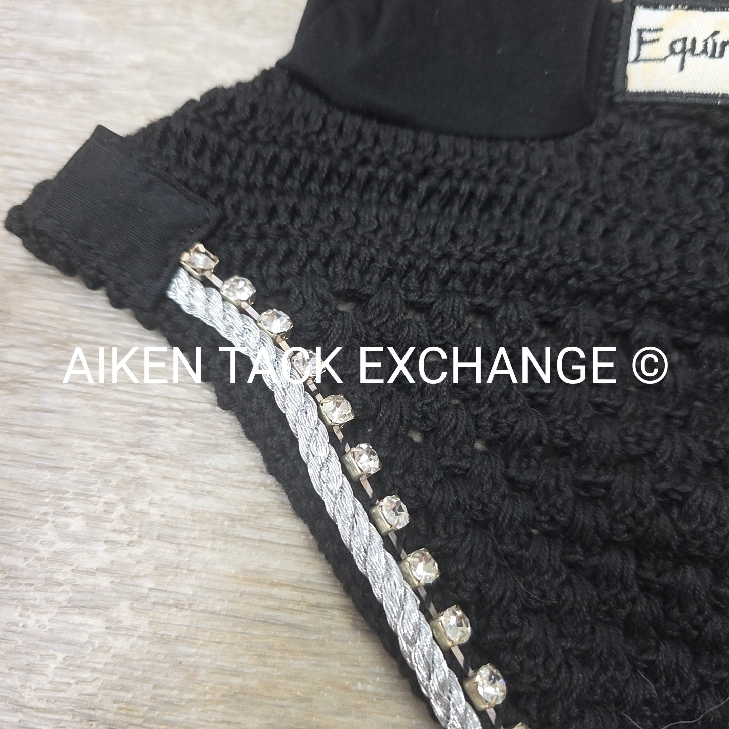 Equine Couture Crystal Ear Bonnet, Size Pony