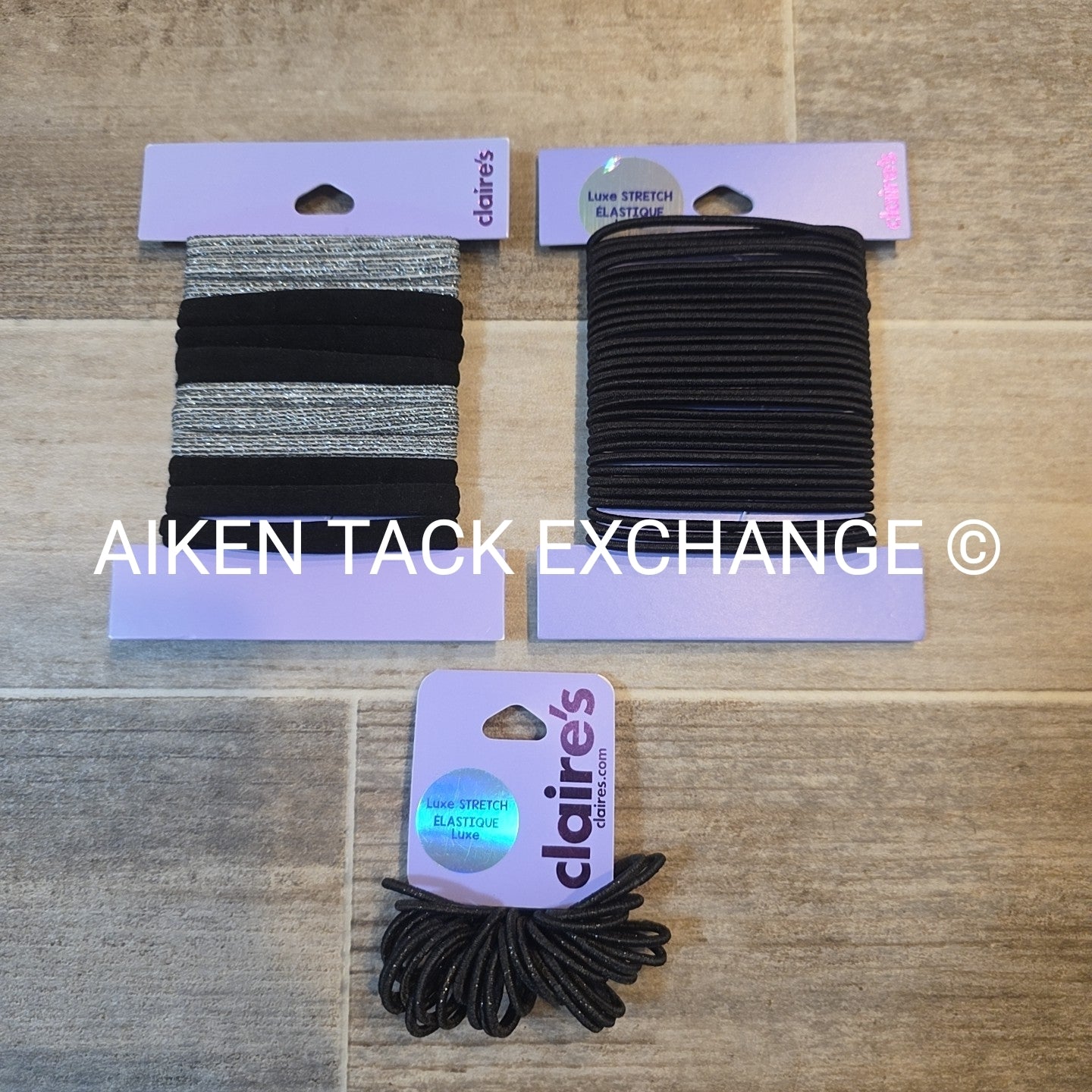 Claire's Hair Ties - Set of 3, Various Sizes