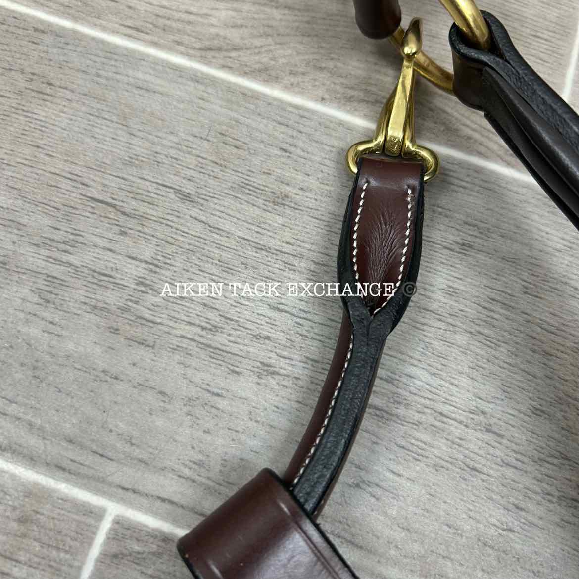 KL Select Red Barn Rachel Padded Leather Halter, Brown/Brass, Size Cob