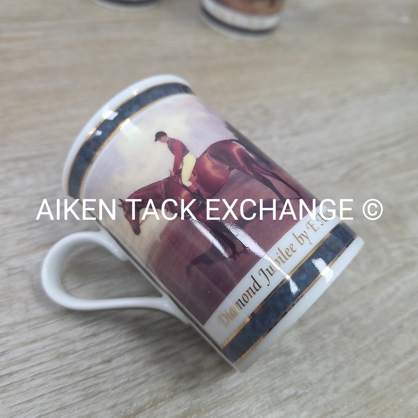 Cloverleaf Porcelain Jockey Mugs, Set of 4