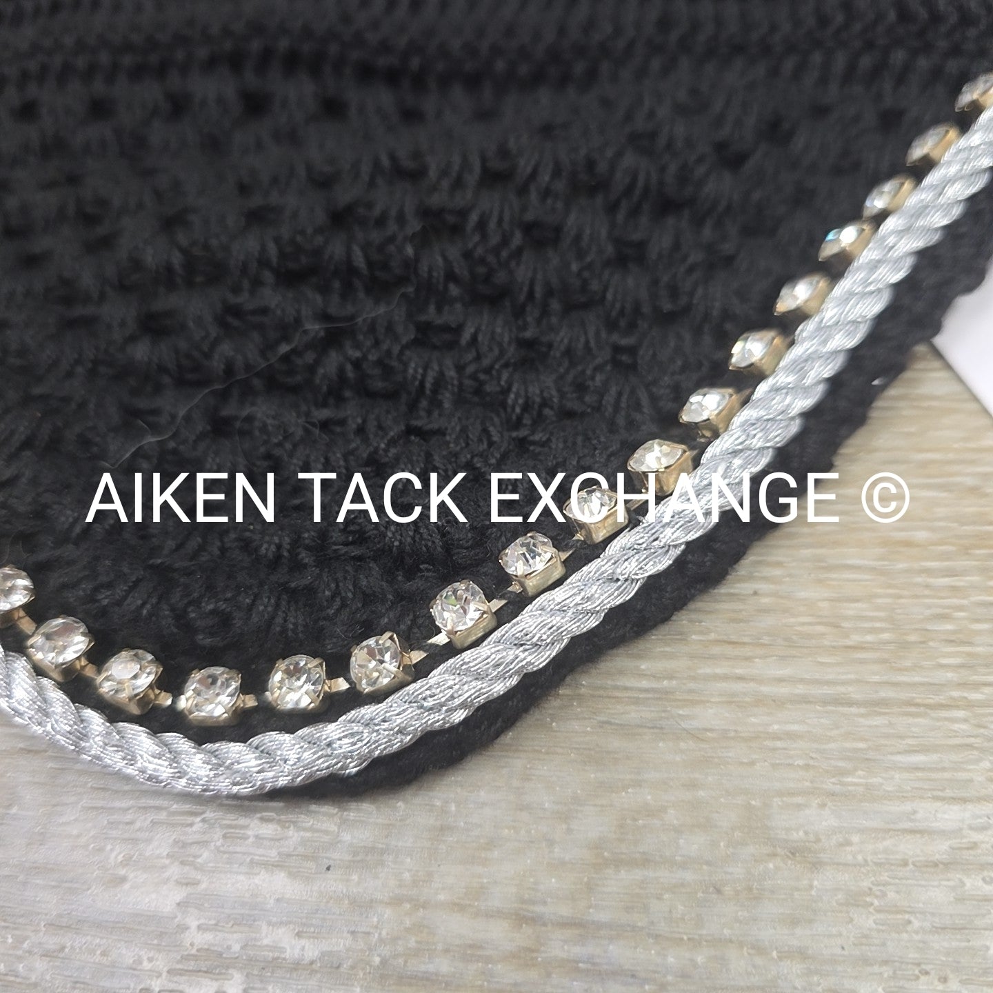 Equine Couture Crystal Ear Bonnet, Size Pony