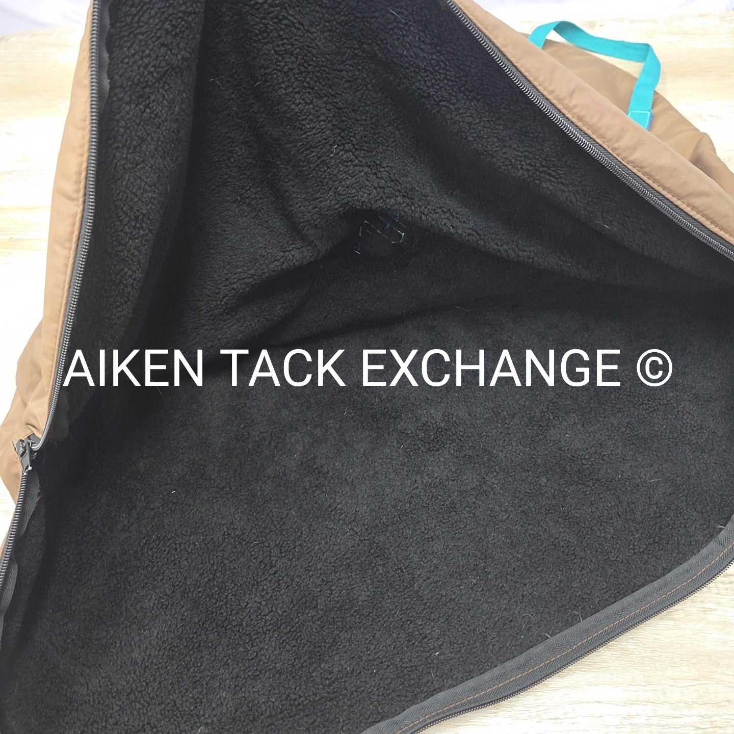 Fleece Lined Saddle Cover Carry Bag, Missing Strap & Has Custom Embroidery