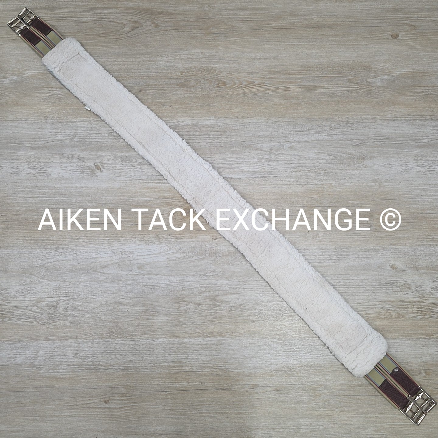 HFP Fleece Girth with Double End Elastic, Brown, 58"