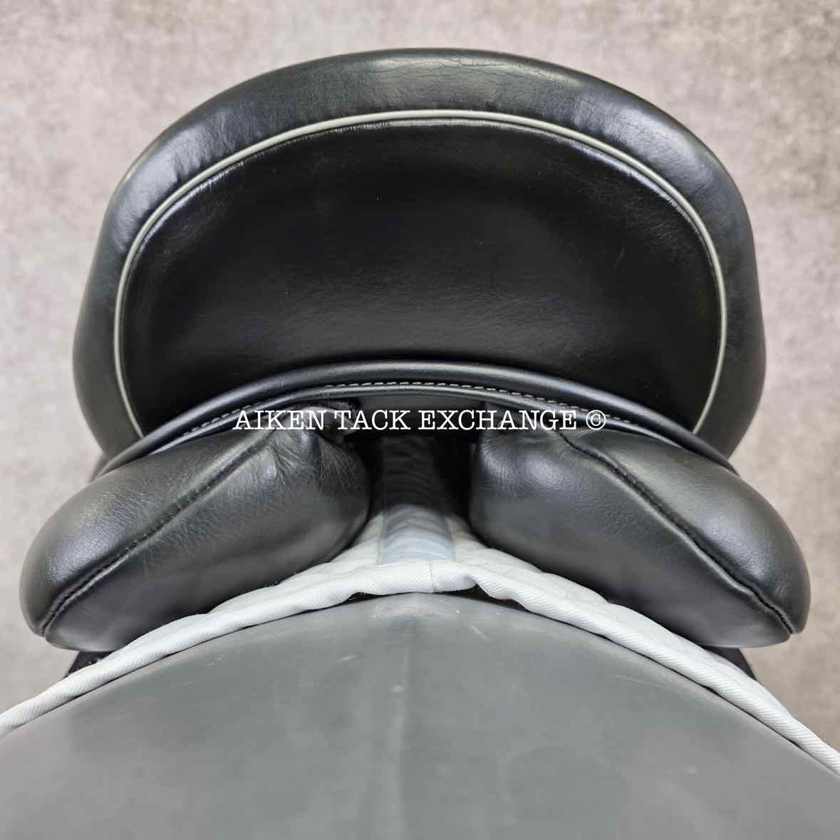 2015 Custom Saddlery Wolfgang Solo Monoflap Dressage Saddle, 17" Seat, Short Flap, Adjustable Tree, Wool Flocked Panels