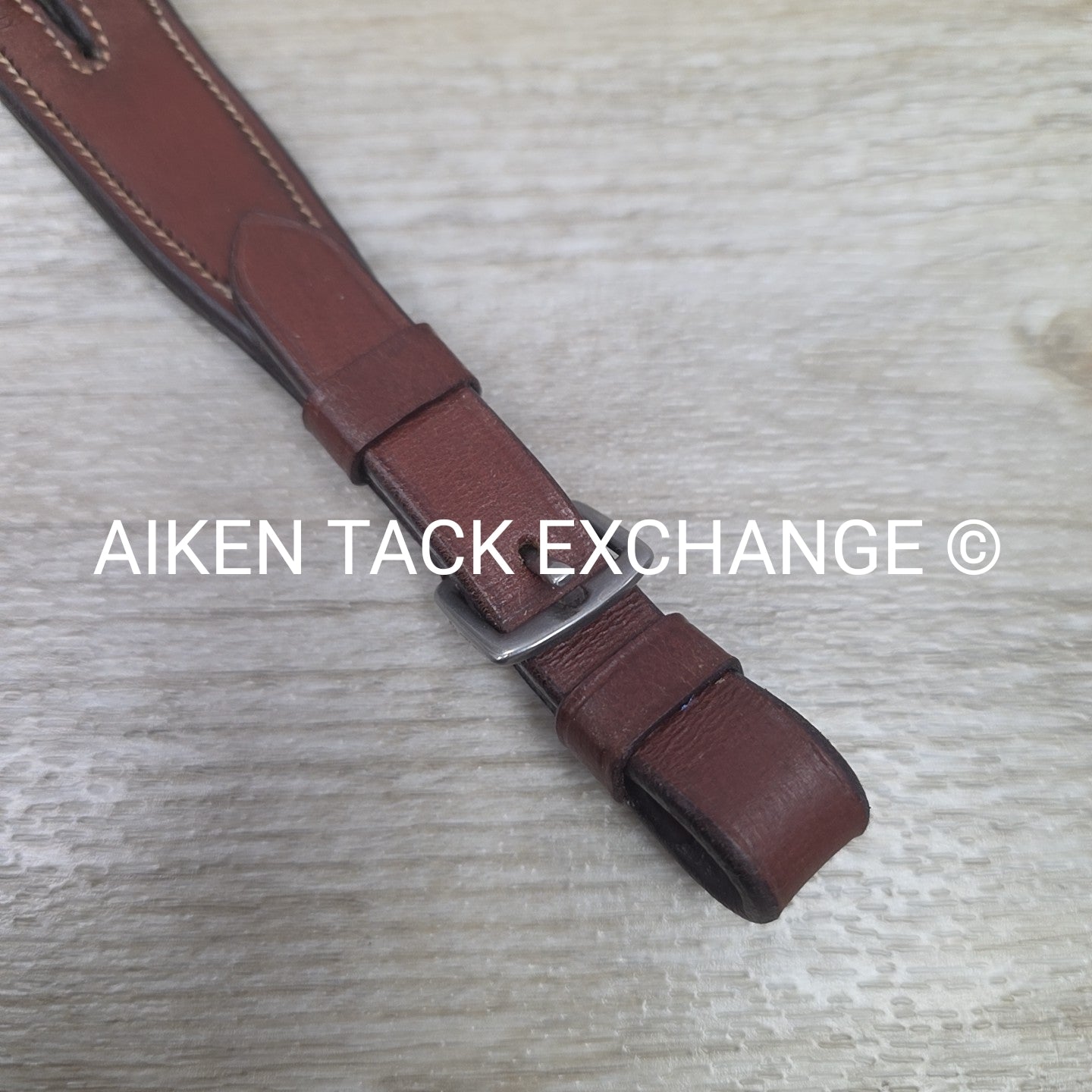 Fancy Stitched Round Raised Running Martingale Attachment, Brown