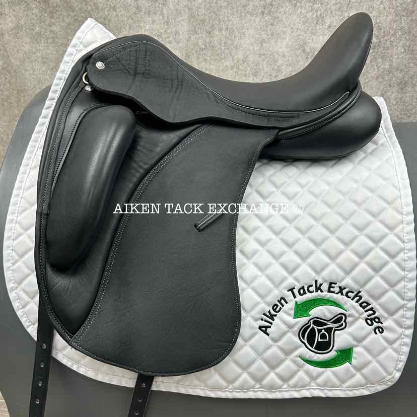 2023 Custom Saddlery Wolfgang Gemini R Monoflap Dressage Saddle, 18" Seat, Adjustable Tree, Wool Flocked Panels