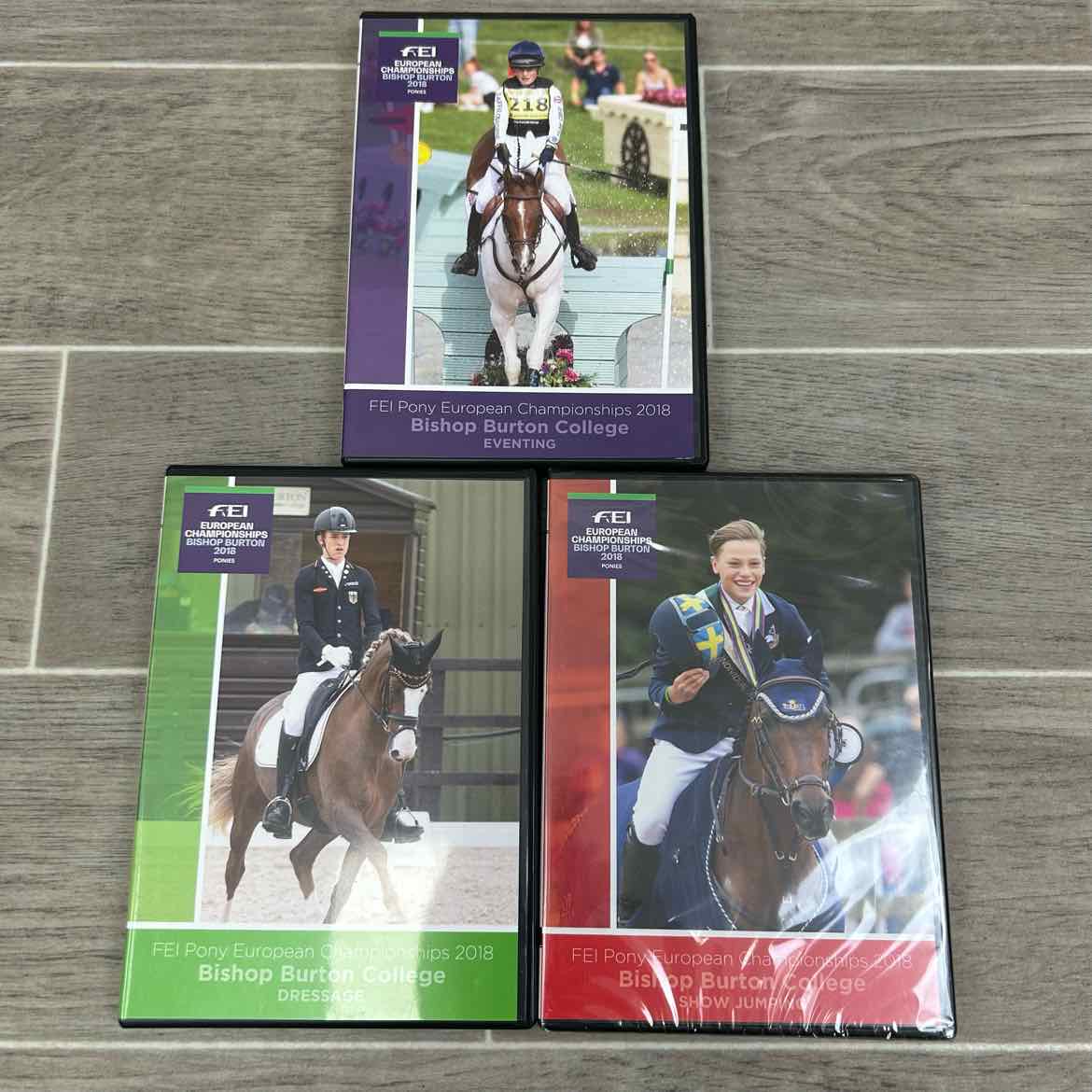 FEI Pony European Championships 2018 DVD Set: Dressage, Show Jumping, & Eventing