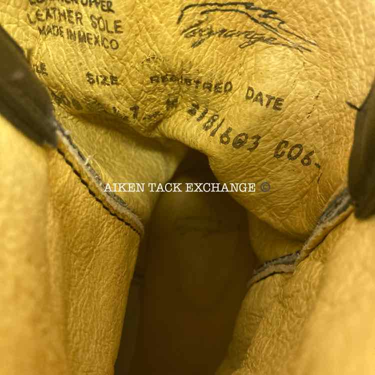 Lagrange Ostrich Square Toe Western Boot, Size 7