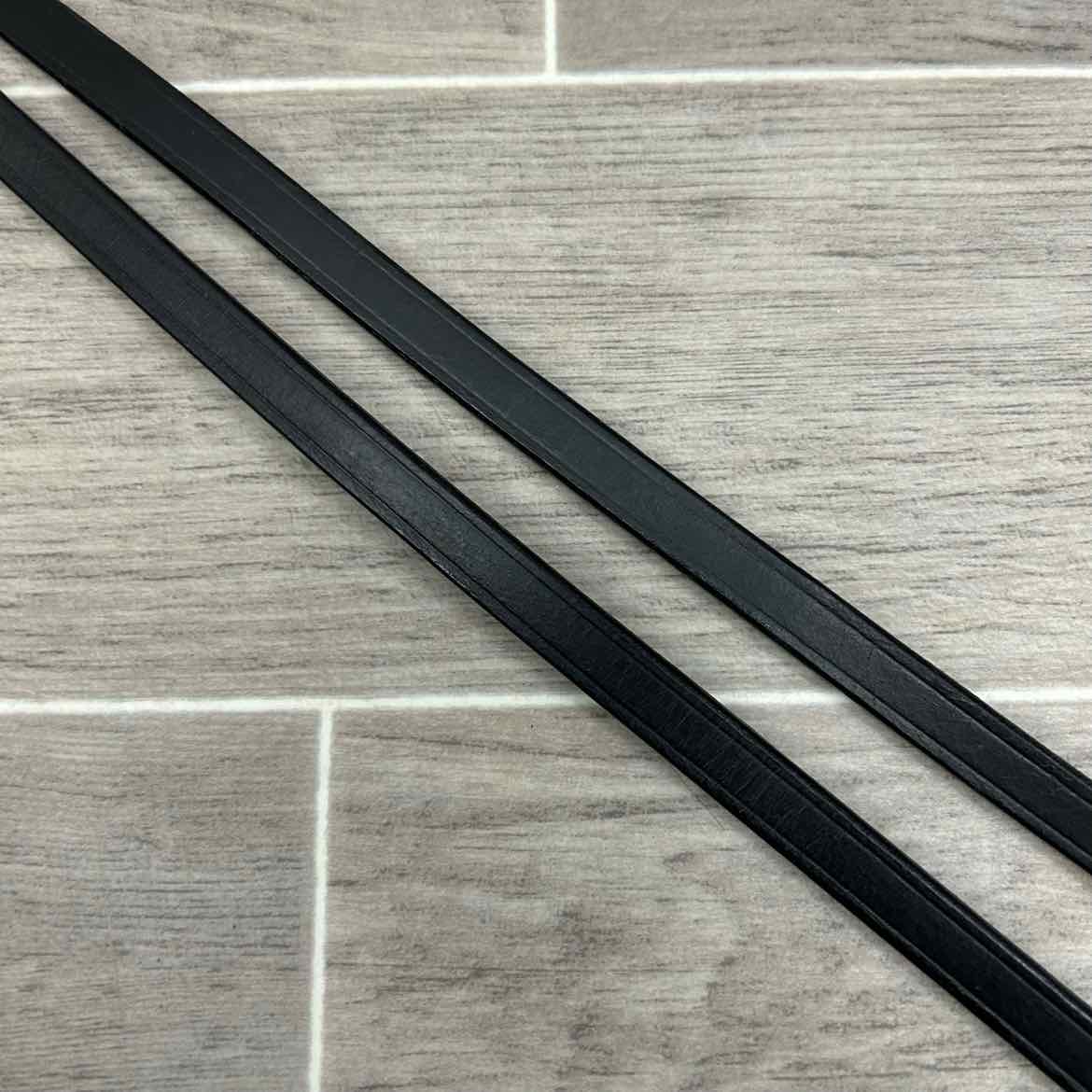 Waldhausen X-Line Leather Double Bridle Curb Rein, Black, 57", Brand New
