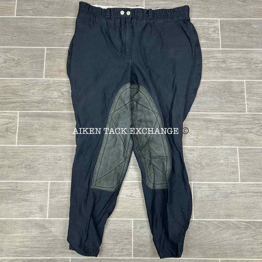 Elizabeth G Leather Extended Knee Patch Breeches, Size 34