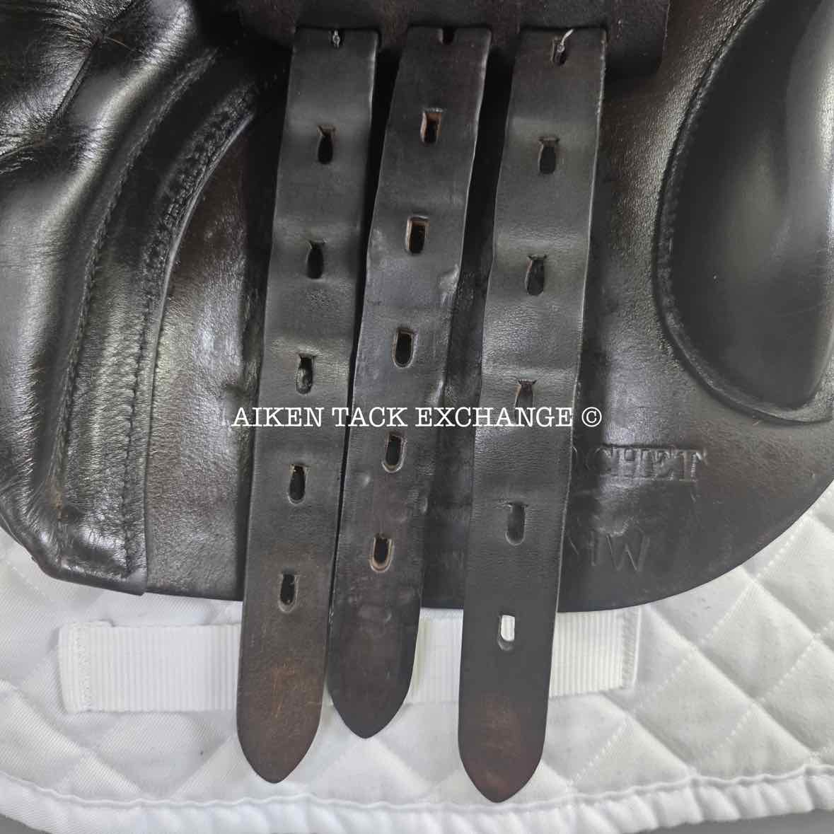 **SOLD** 2009 Black Country Ricochet Jump Saddle, 17" Seat, Medium Wide Tree, Wool Flocked Panels