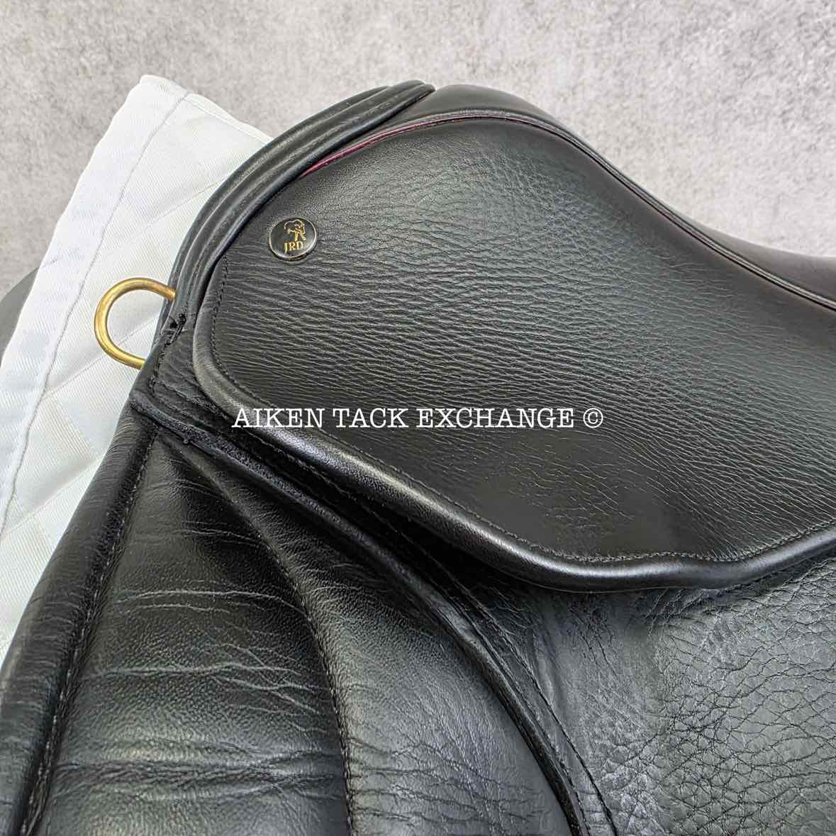 JRD Alvina Dressage Saddle, 18" Seat, Medium Wide Tree, Wool Flocked Panels