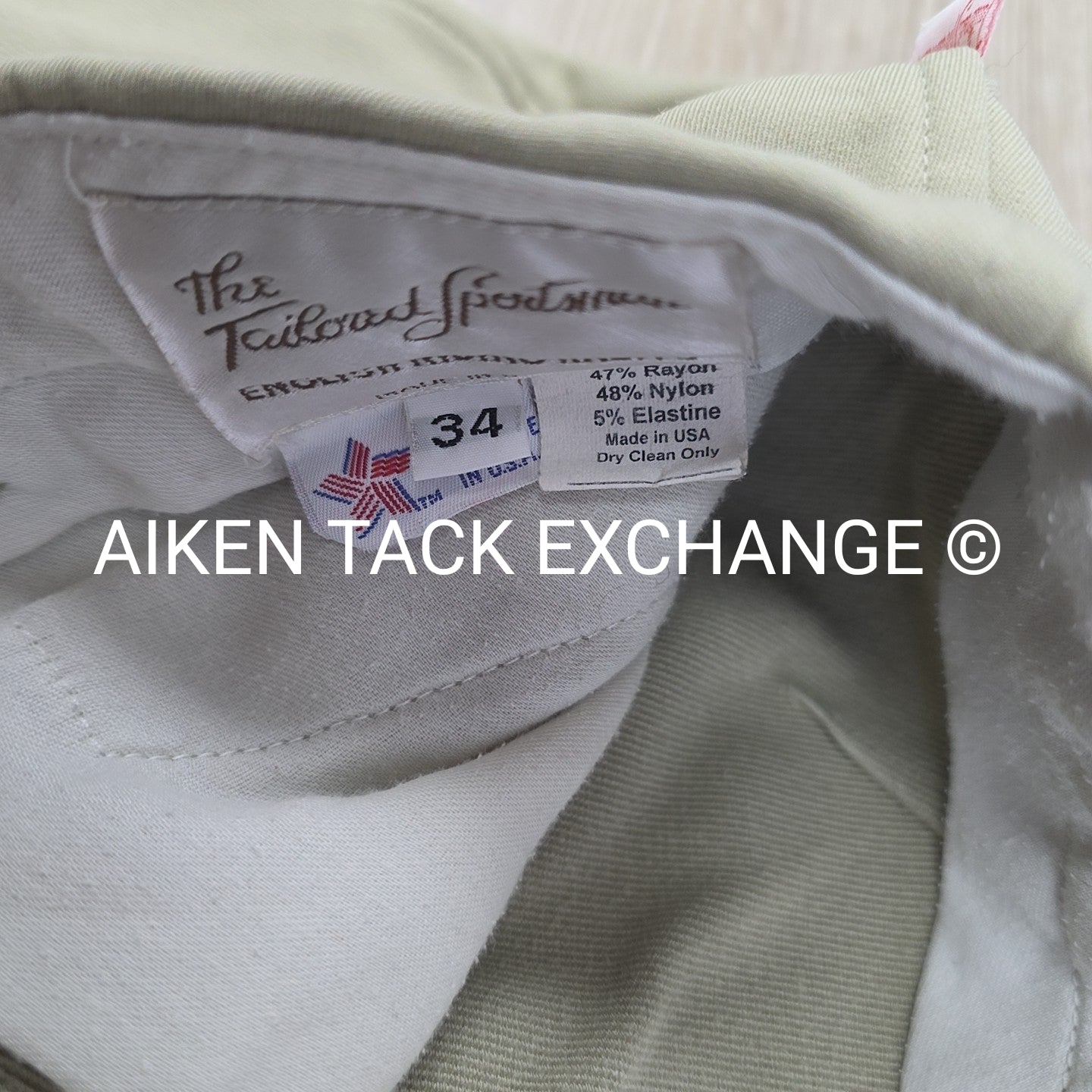 Tailored Sportsman Supreme Hunter Knee Patch Breeches, Size 34 L