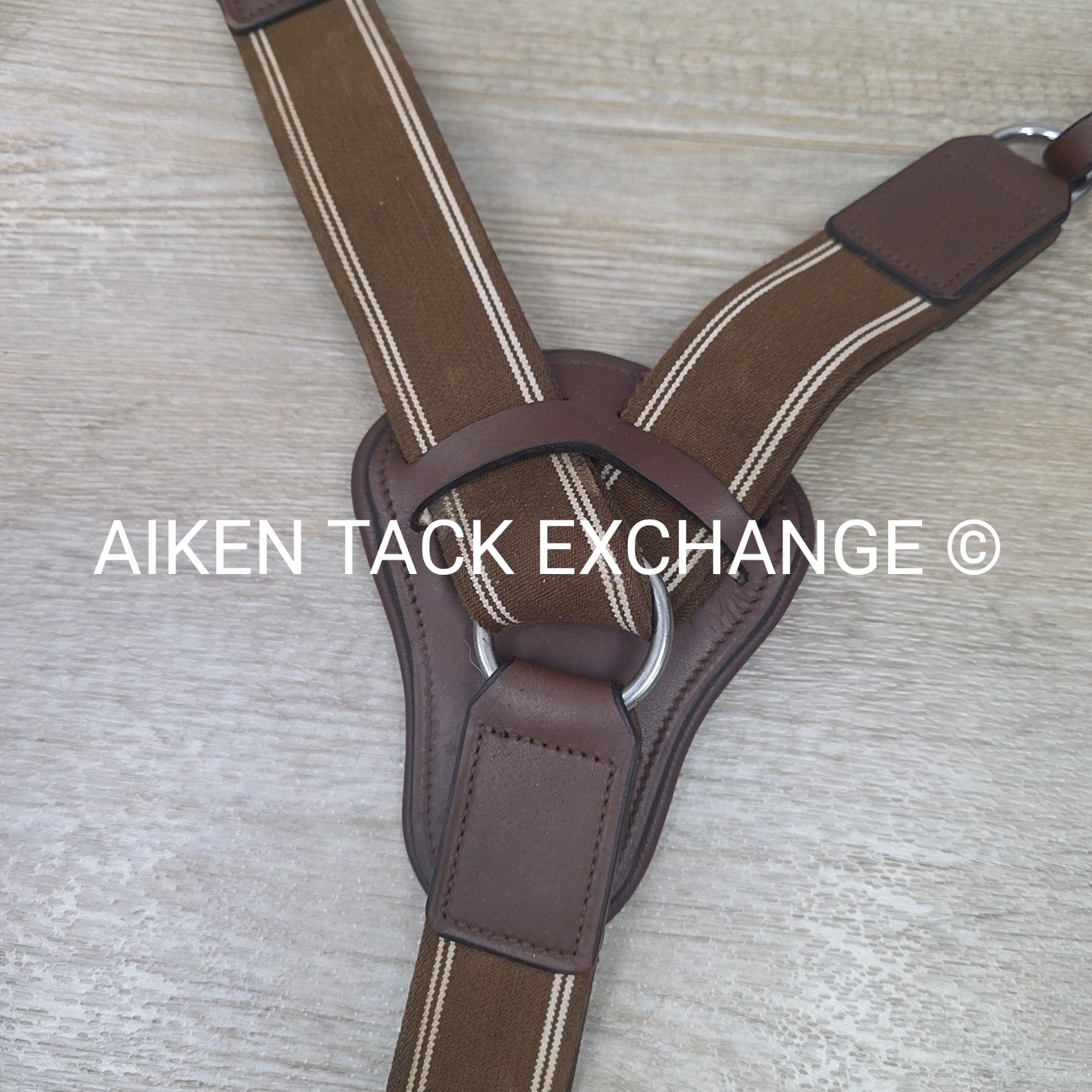 QHP Sedna 5 Point Breastplate with Running, Brown, Size Full