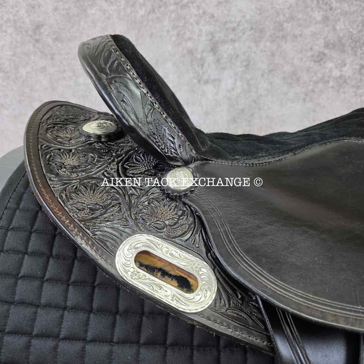 **SOLD** Big Horn 908 Extra Wide Trail Western Saddle, 16" Seat, Steele Equi-Fit Haflinger Tree