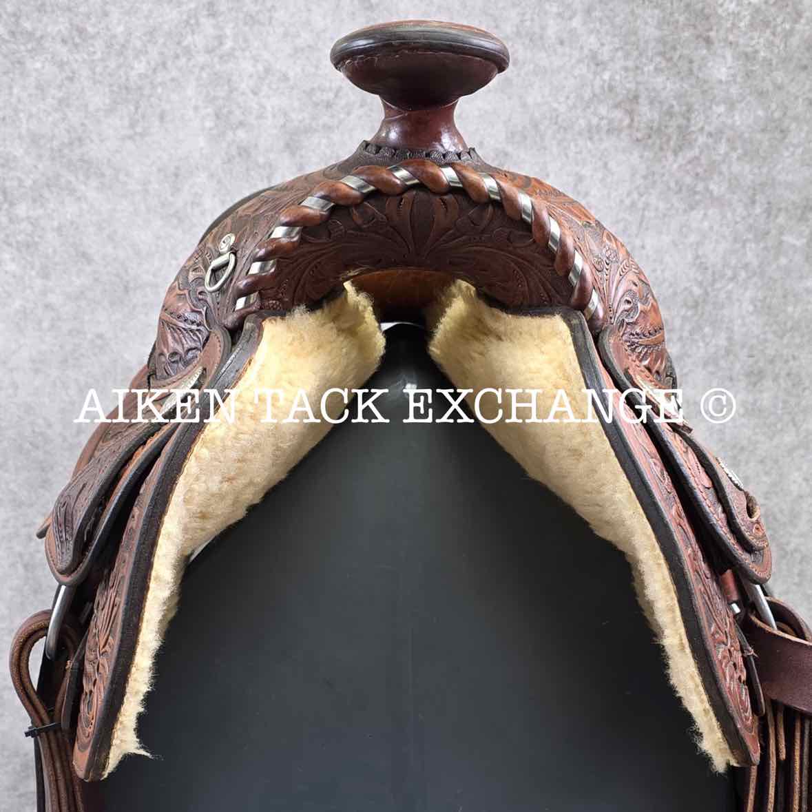 Circle Y Equitation Western Saddle, 15" Seat, Regular Tree - Semi QH Bars