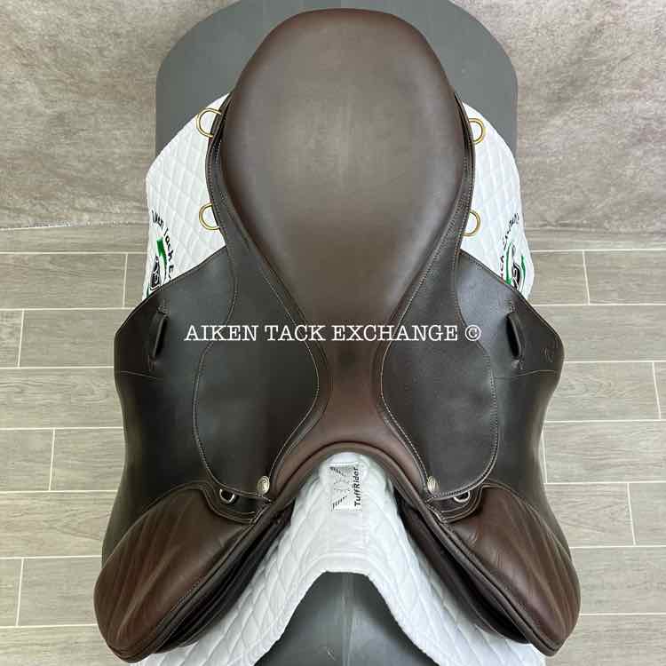 **SOLD** 2008 Pessoa Legacy XP Close Contact Jump Saddle, 17.5" Seat, Adjustable Tree - XCH Changeable Gullet, Wool Flocked Panels