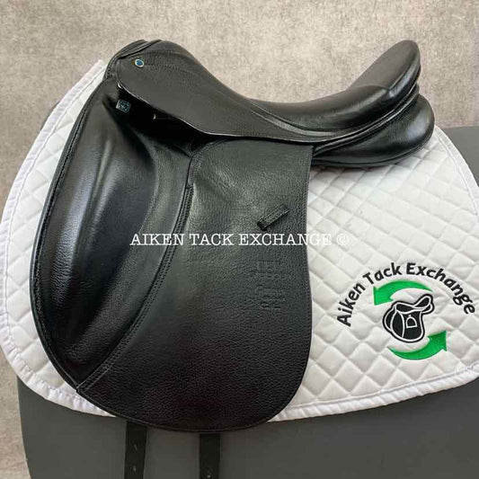2012 Stubben Genesis CL Deluxe Dressage Saddle, 17.5" Seat with Biomex, 30 cm Tree - MW , Wool Flocked Panels