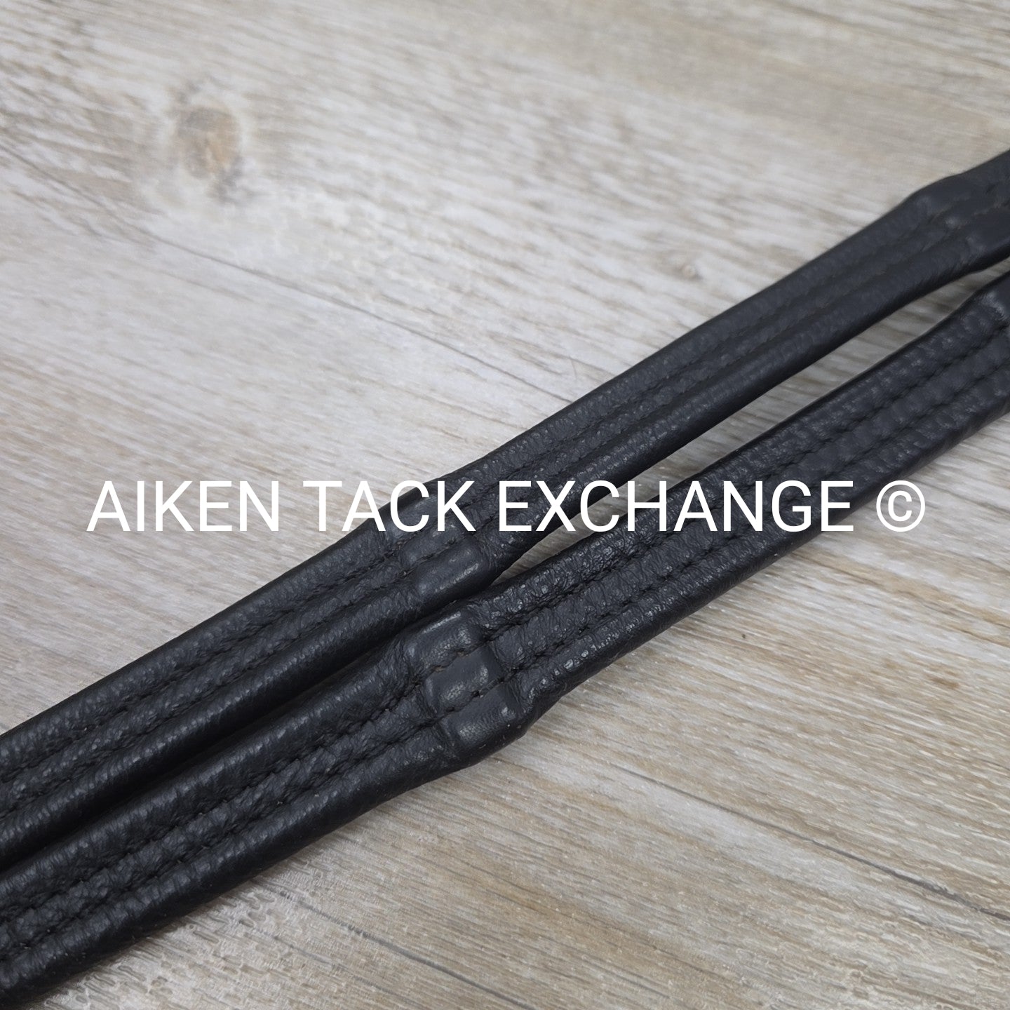 Wrapped Dressage Reins, Black, Size Cob