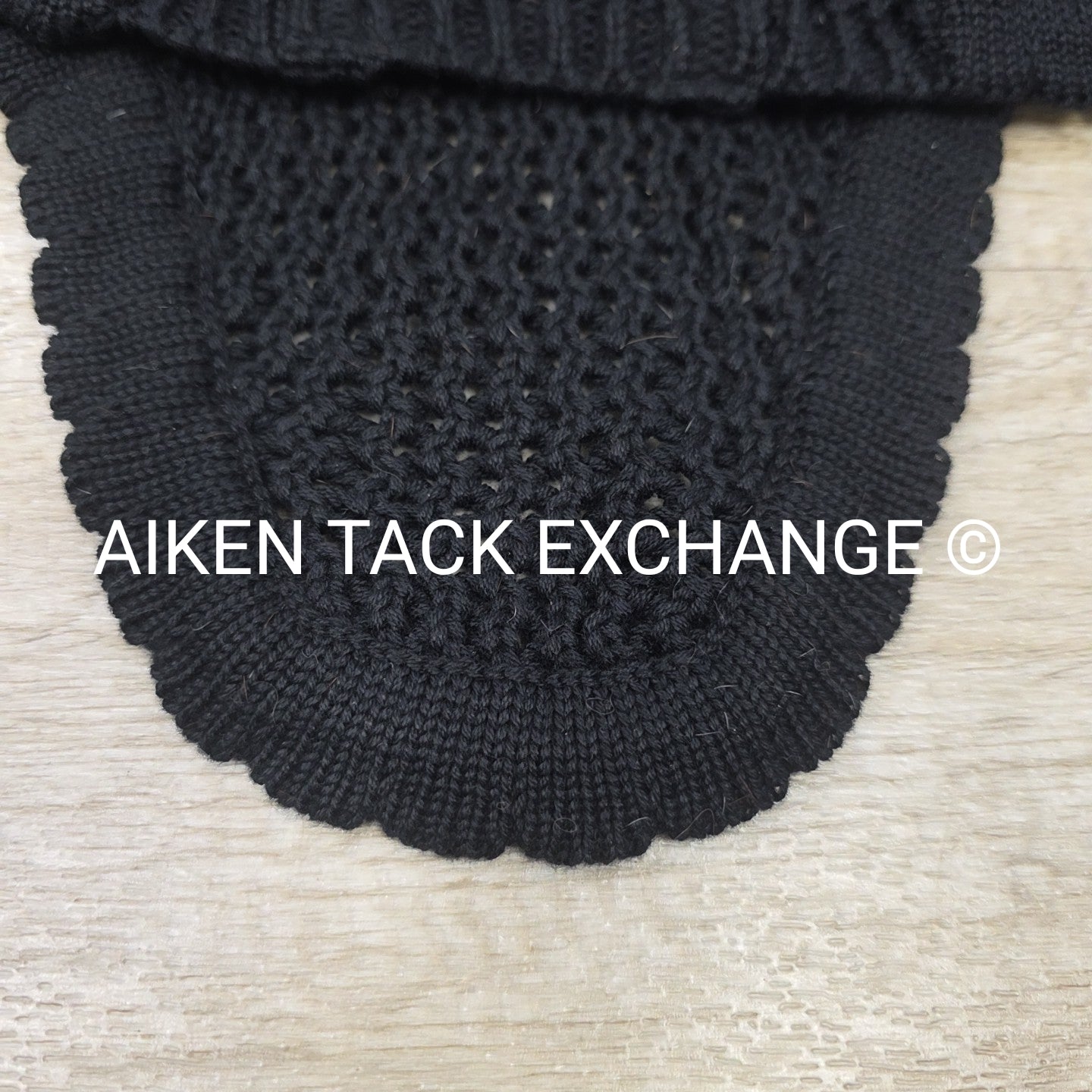 Equiline Soundless Ear Bonnet, Black, Size Full