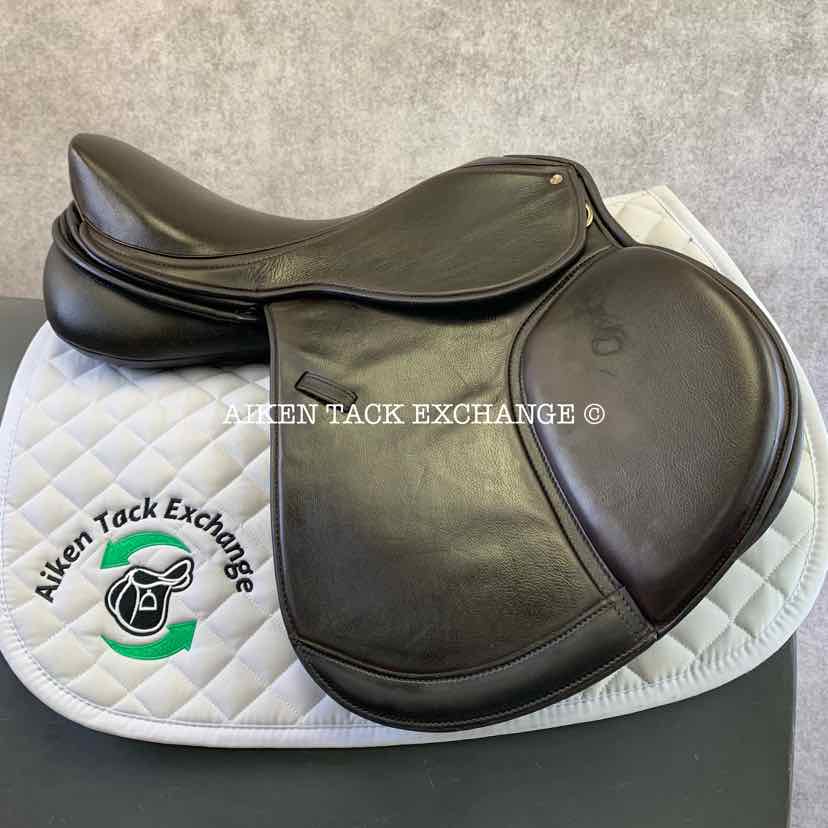 Pegasus Unicorn French Style Jump Saddle, 17.5" Seat, Auto-Adjusting Flex Tree, Comes with Pegasus Saddle Fitter Sheepskin Half Pad