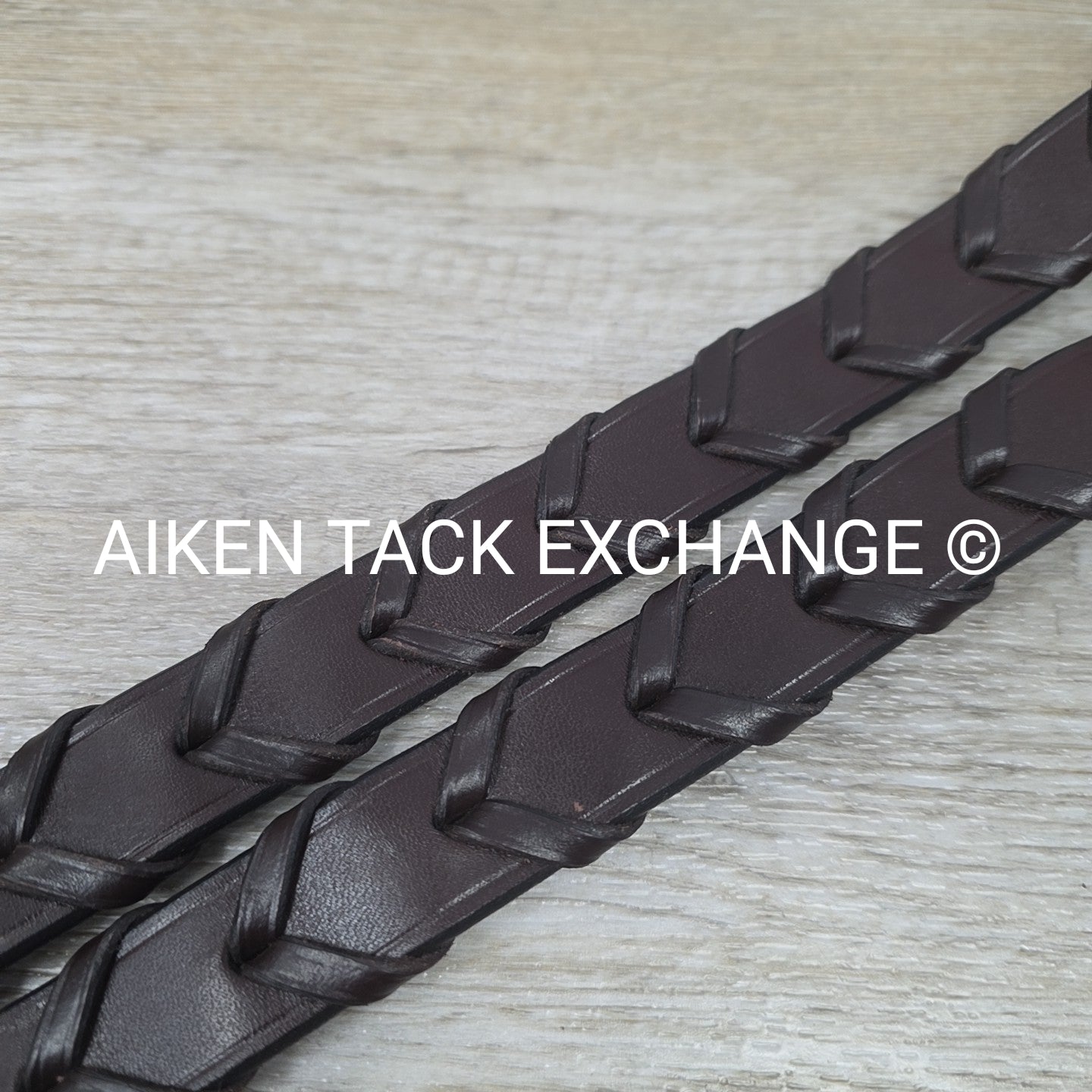 Nunn Finer Elena Laced Reins, Brown, 58"