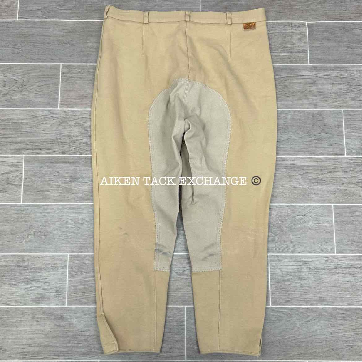 On Course Cotton Naturals Full Seat Breeches, Size 34