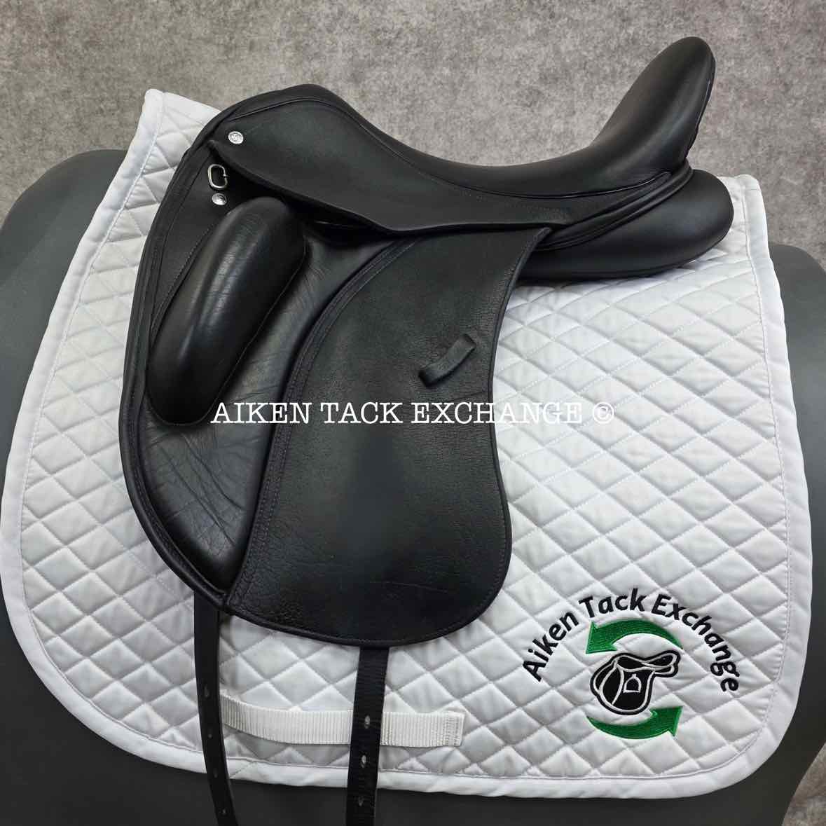 2020 Custom Saddlery Wolfgang Gemini R Monoflap Dressage Saddle, 17.5" Seat - Short Flap, Adjustable Tree, Wool Flocked Panels