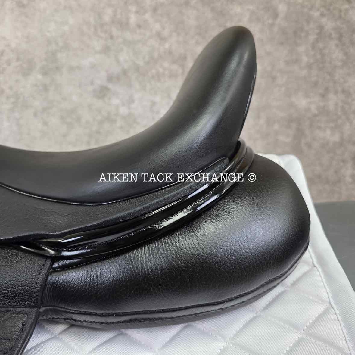 2021 Custom Saddlery Wolfgang Omni 2 Monoflap Dressage Saddle, 17.5" Seat, Adjustable Tree, Wool Flocked Hybrid Panels