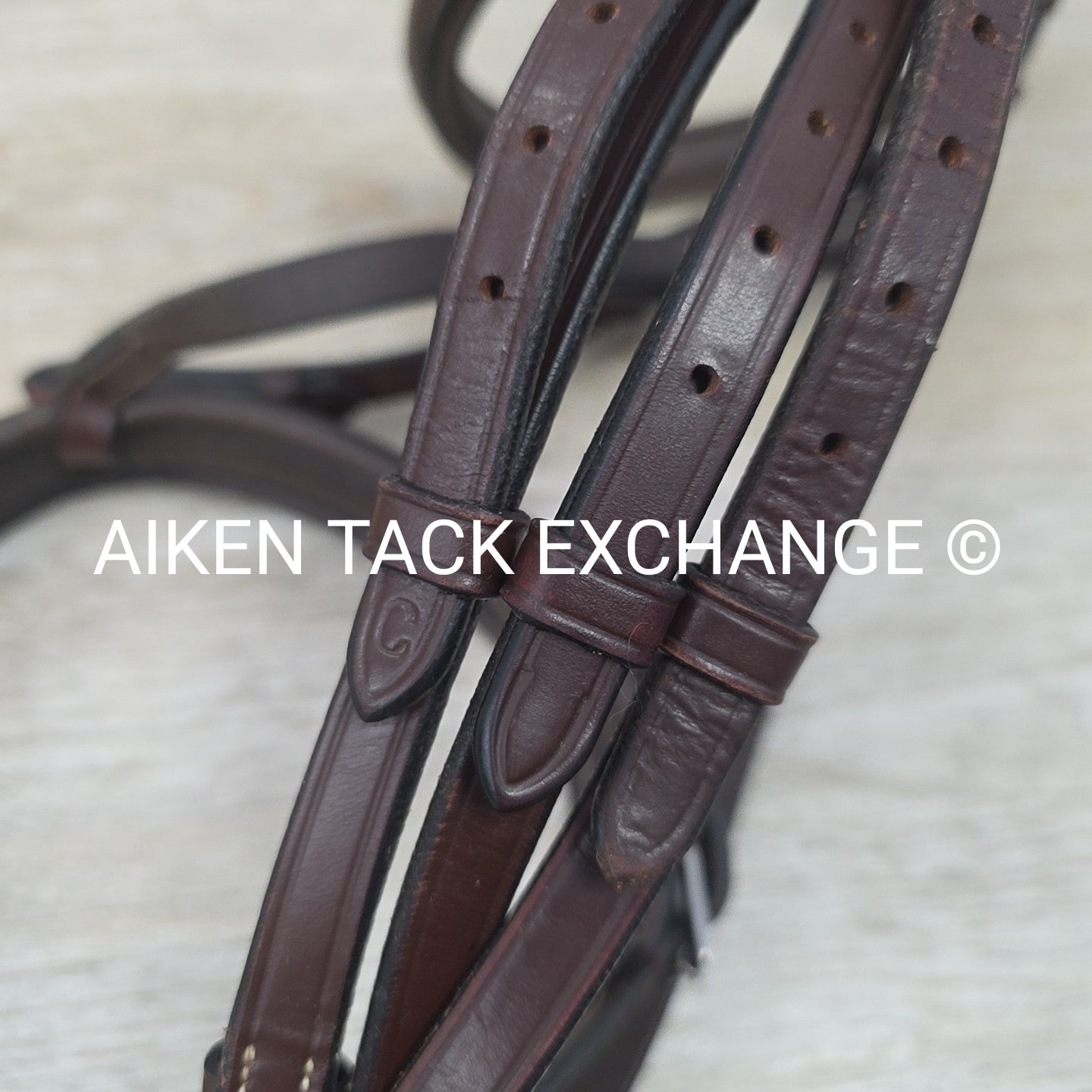 KL Select Red Barn Ocala Fancy Stitched Bridle, No Reins, Size Cob