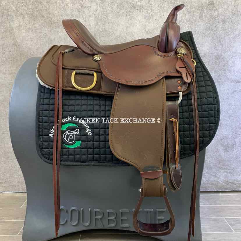 2016 Circle Y High Horse 6921 Driftwood Cordura Trail Western Saddle, 15" Seat, Wide Tree - Full QH Bars