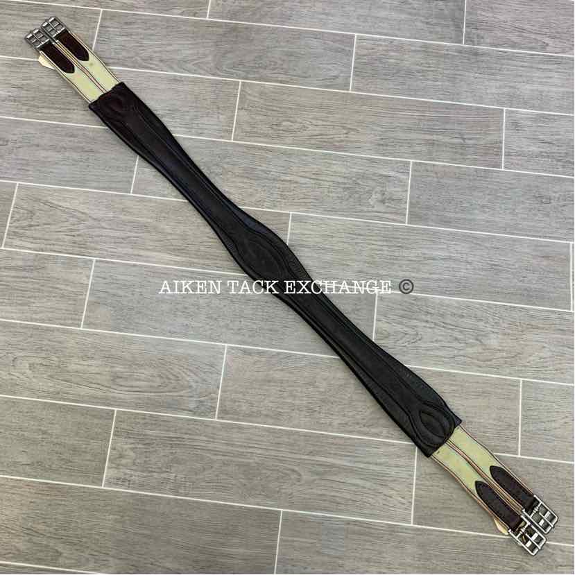 CWD Hunter Classic Leather Girth with Double End Elastic, Brown, 50"