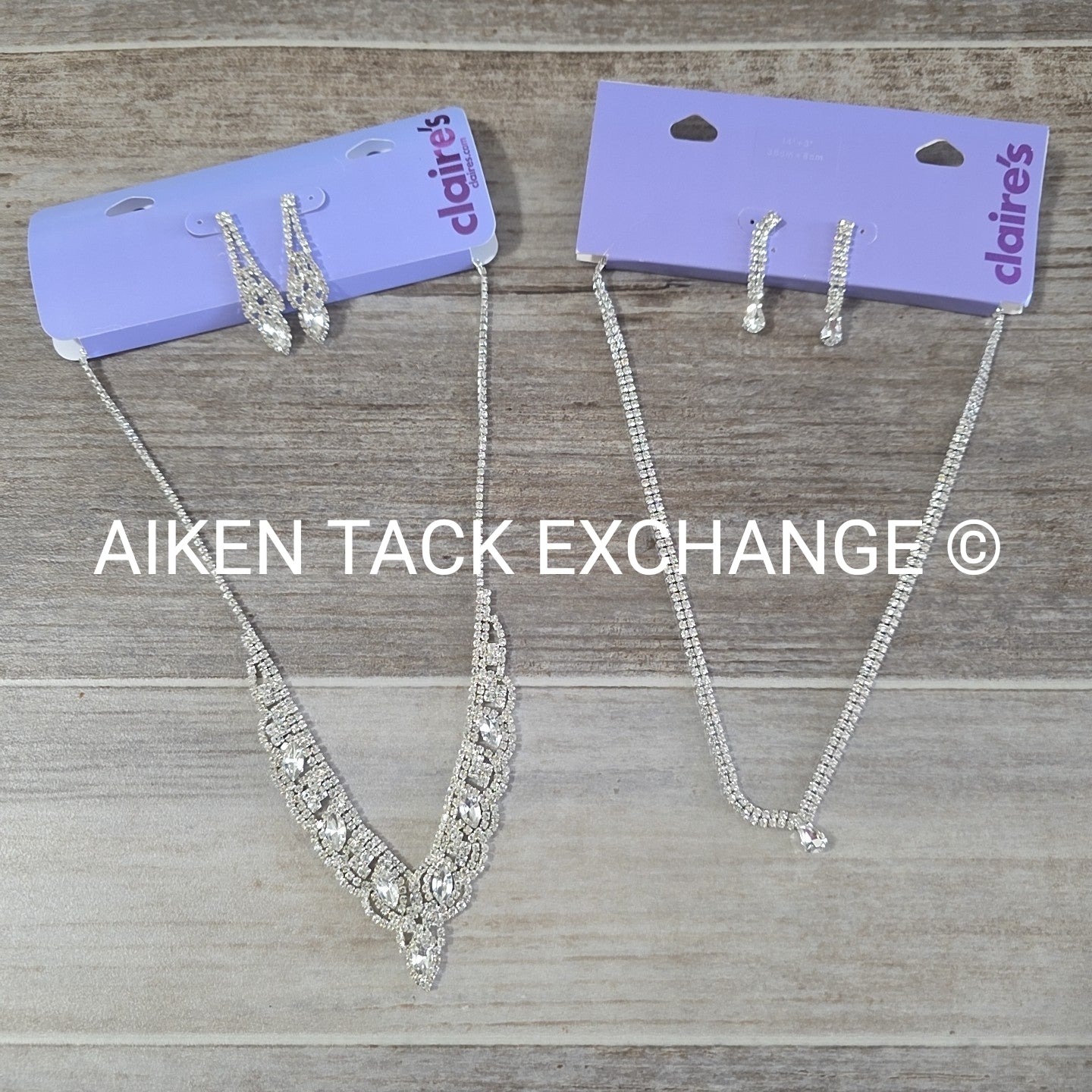 Claire's Bundle - 2 Pairs of Earrings, 2 Necklaces